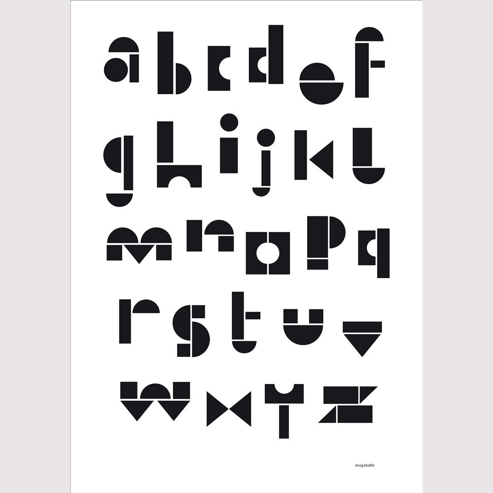SNUG.ABC | BUCHSTABEN POSTER | Snug Studio - Charles & Marie