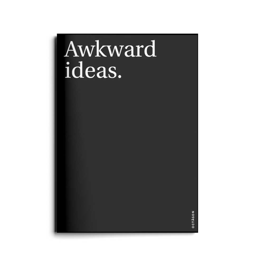 AWKWARD IDEAS | Schwarzes NOTIZBUCH | A5 | Octàgon Design - Charles & Marie