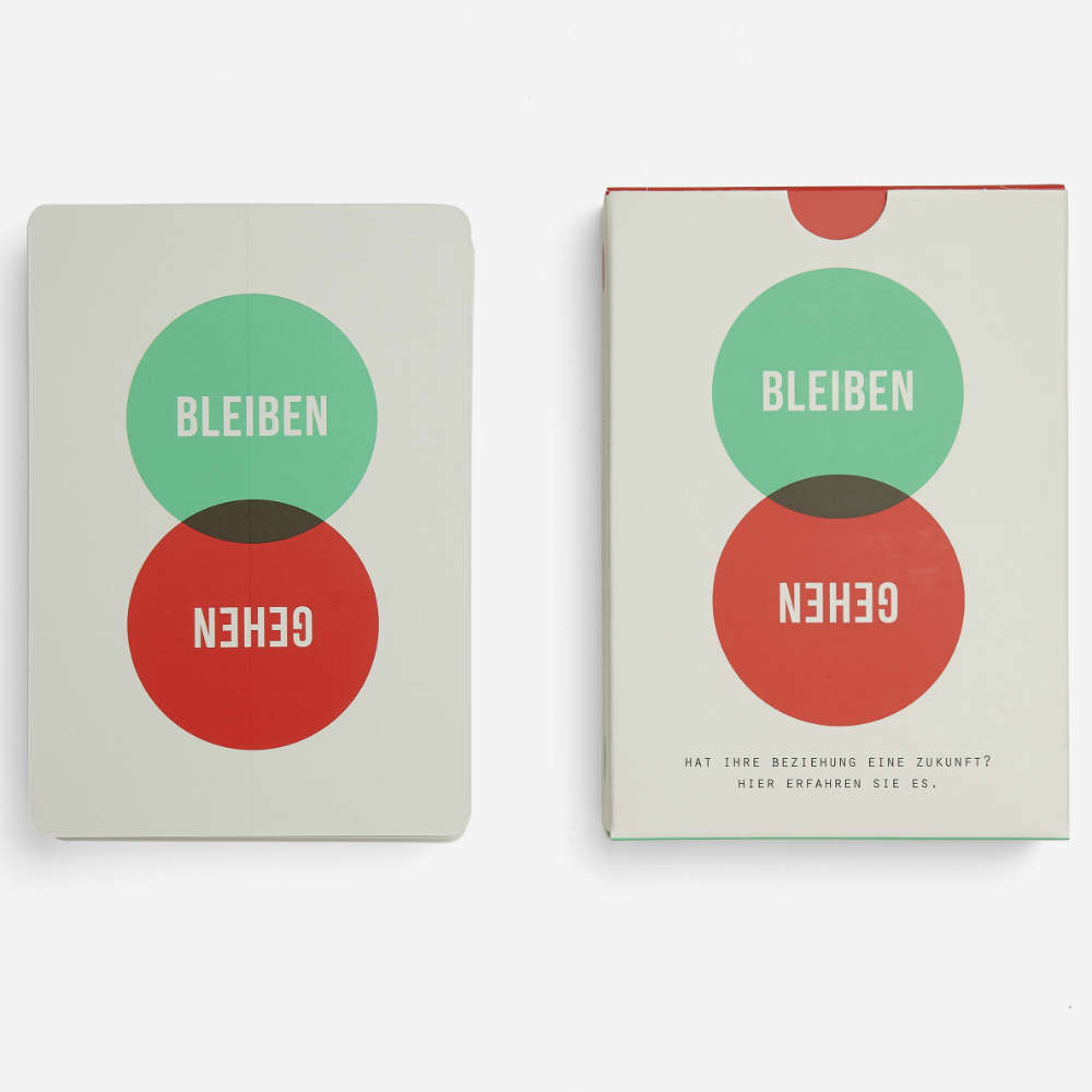 BLEIBEN ODER GEHEN? | CARD SETto decide whether your relationship has a future | German Edition | The School of Life