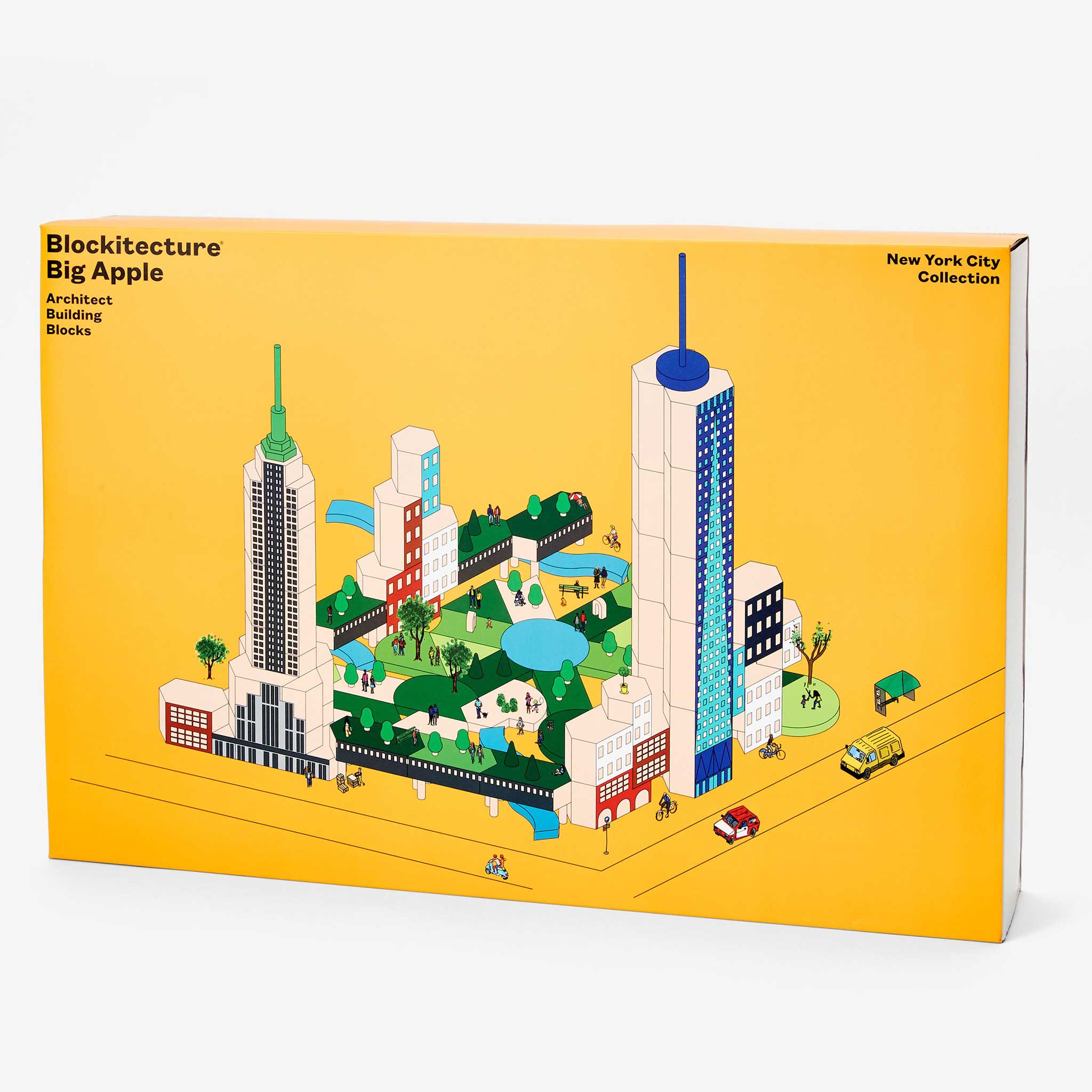 BLOCKITECTURE® New York | ENSEMBLE GROS POMME | BLOCS DE CONSTRUCTION Architecture en bois | James Paulius | Sont conscients