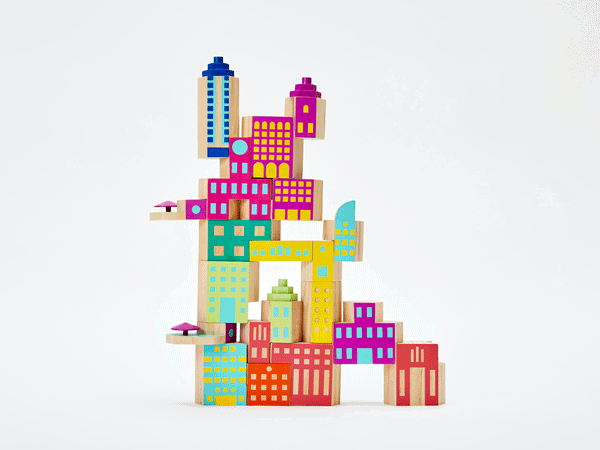 BLOCKITECTURE® Deco | Mega Set | Holz Architektur BAUKLÖTZE | James Paulius | Areaware - Charles & Marie