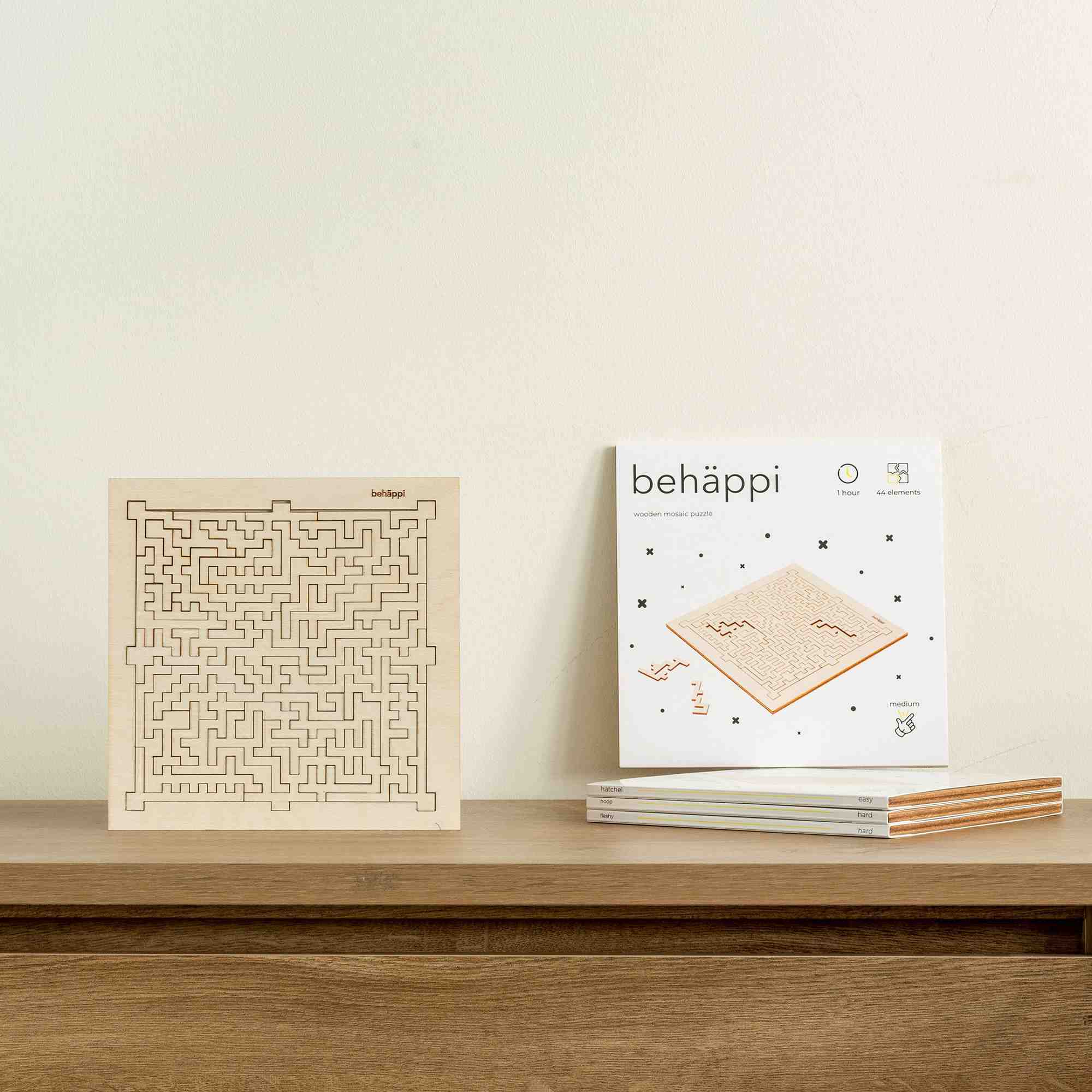 BOXY | Außergewöhnliche IQ-PUZZLE aus Holz | Behäppi - Charles & Marie