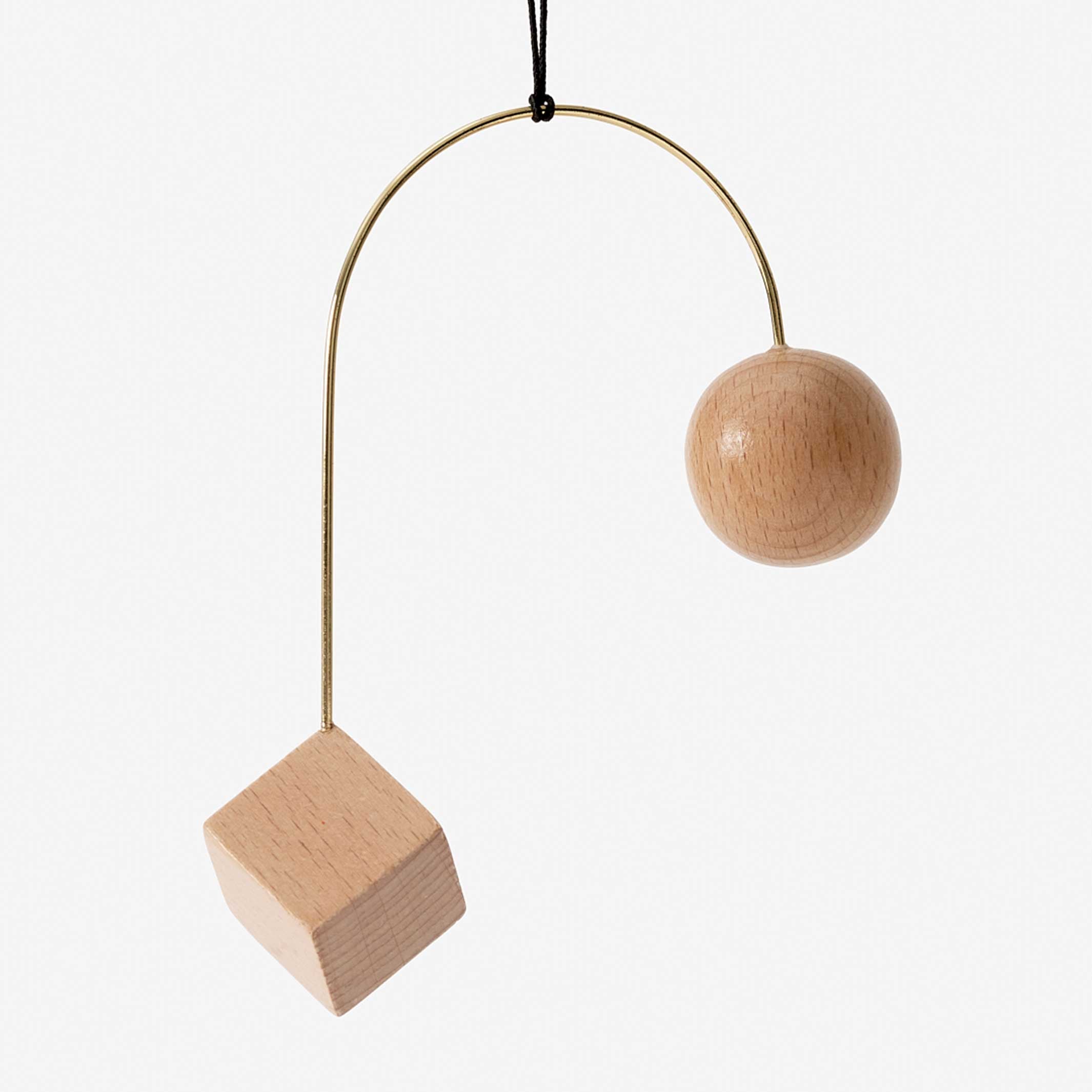 BRASS ORNAMENTS | WEIHNACHTSBAUM-SCHMUCK | 3er Set Messing & Holz in vers. Formen | Pat Kim | Areaware