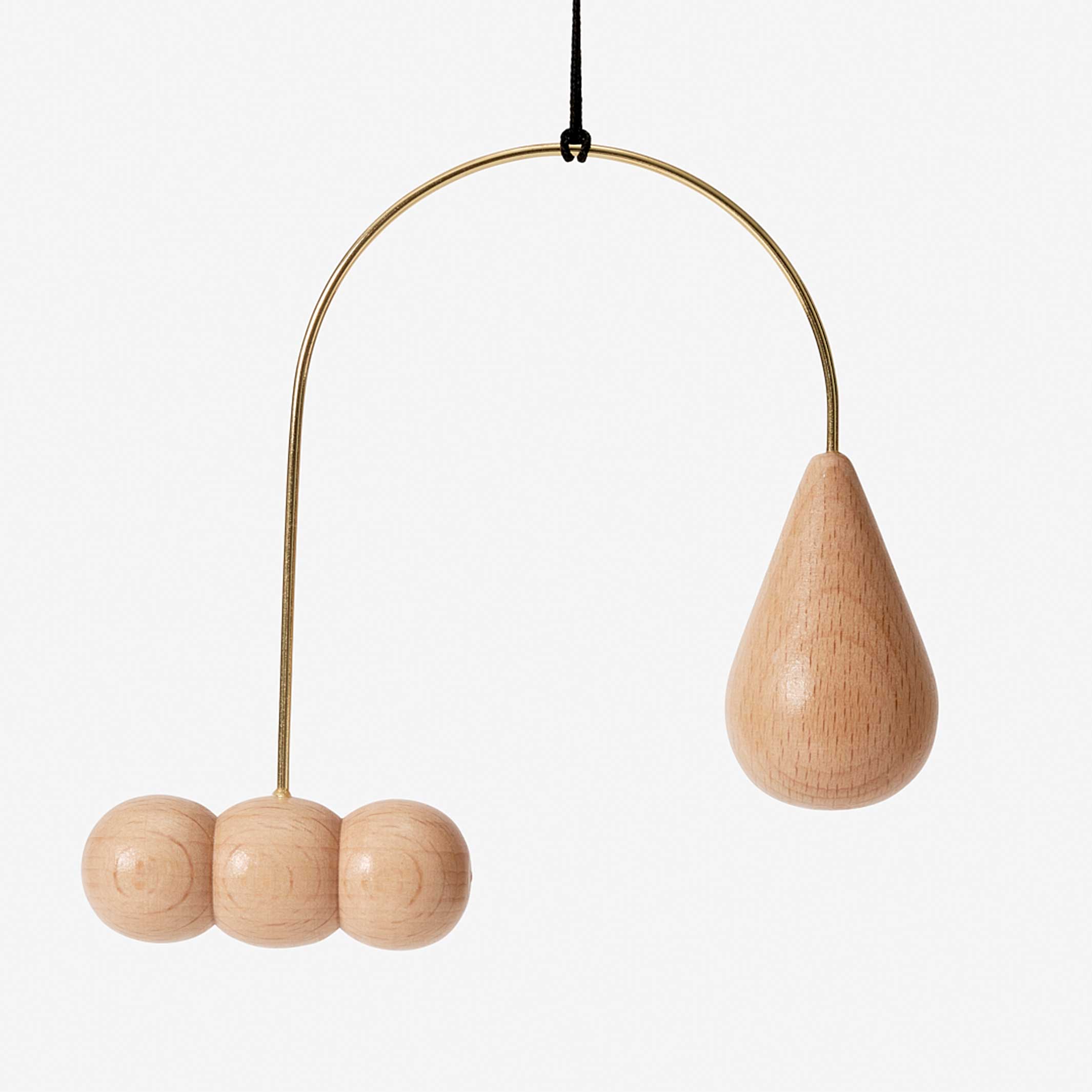 BRASS ORNAMENTS | WEIHNACHTSBAUM-SCHMUCK | 3er Set Messing & Holz in vers. Formen | Pat Kim | Areaware