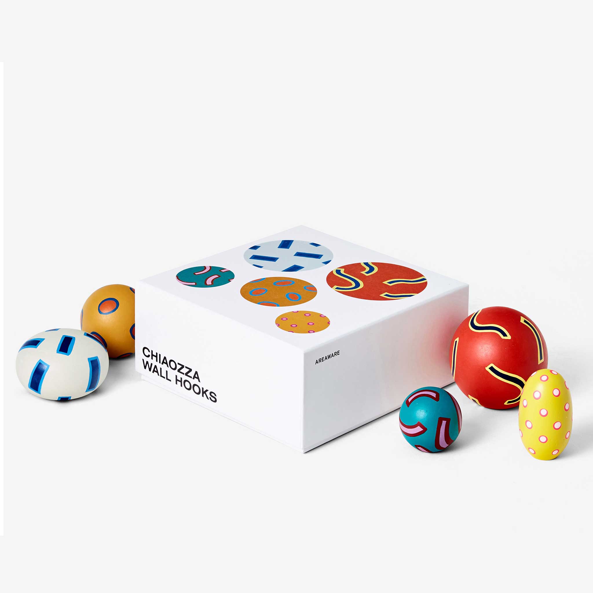 CHIAOZZA WALL HOOKS | vers. GARDEROBENHAKEN | 5er Set | Areaware - Charles & Marie