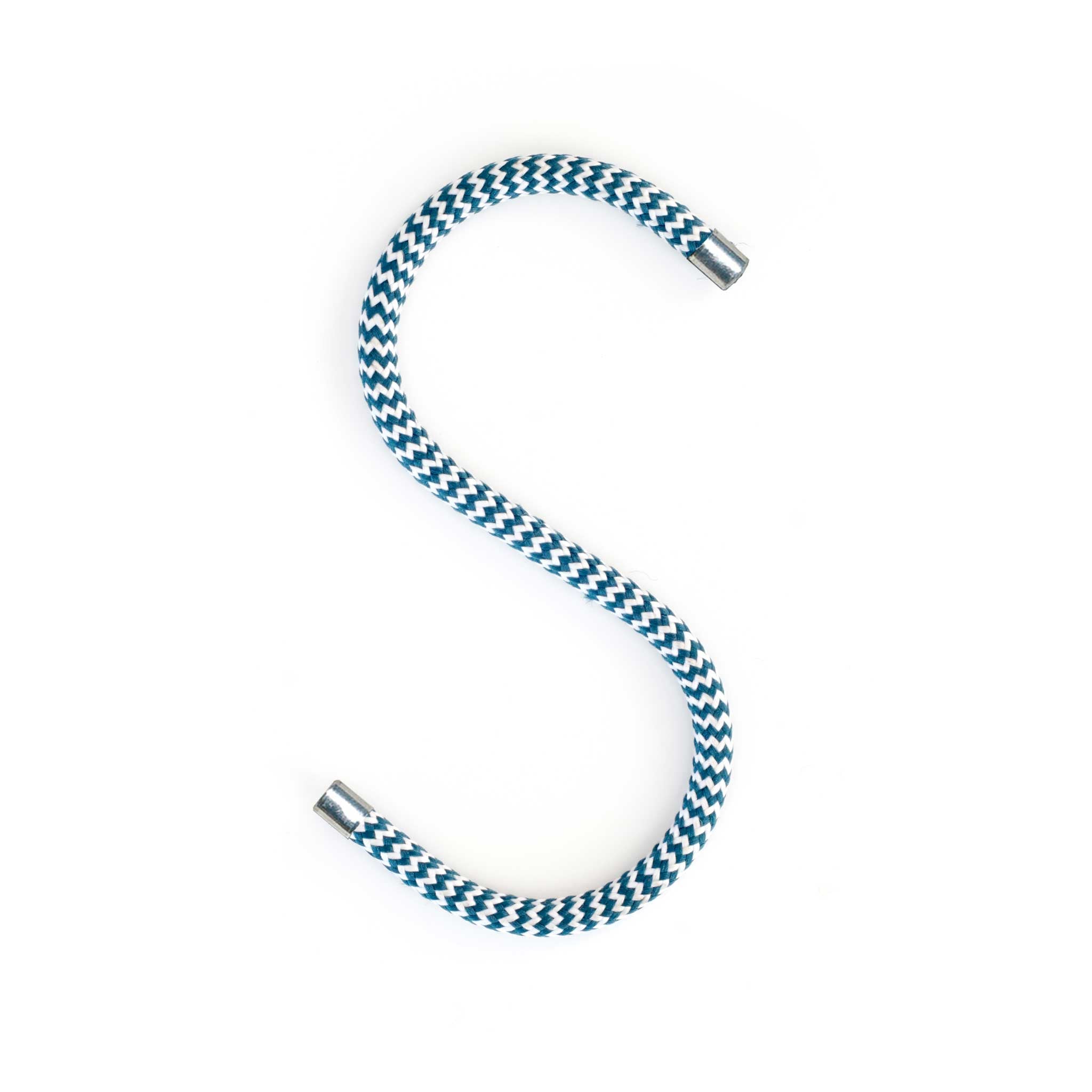 CORD HOOK | dünne Textil-S-KLEIDERHAKEN aus Seil mit Alu-Kappen | 5er Set | Peppermint Products - Charles & Marie