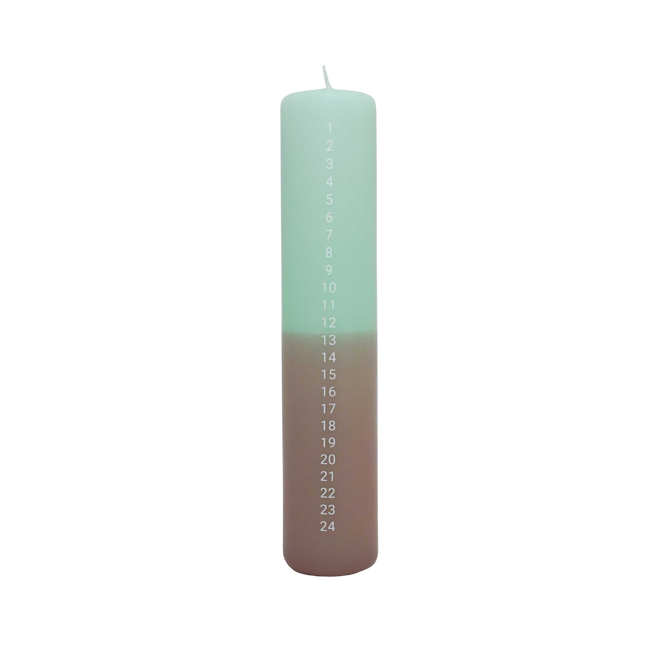 CALENDAR LIGHT NO. 1 | Advent & Weihnachts-Countdown KERZE | mint beige | FindersKeepers