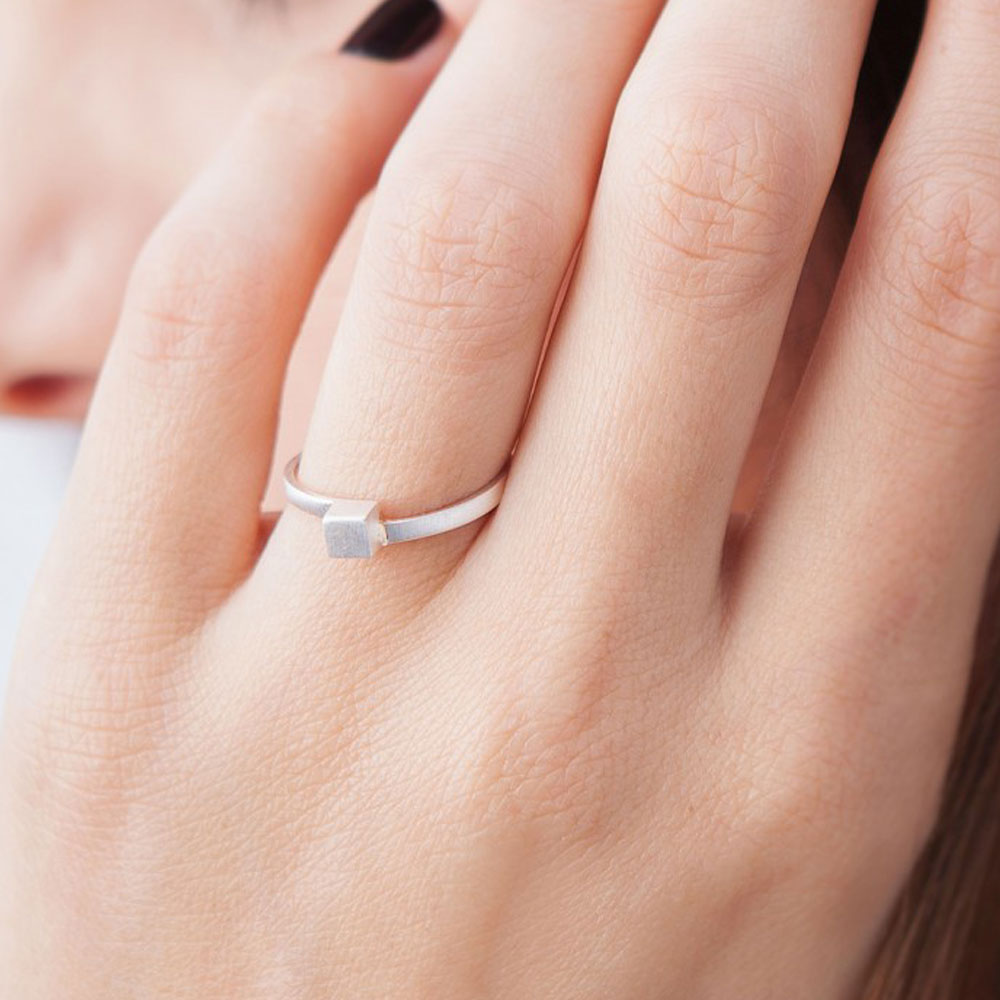 CUBE | 925er Sterling Silber RING | Jonathan Radetz