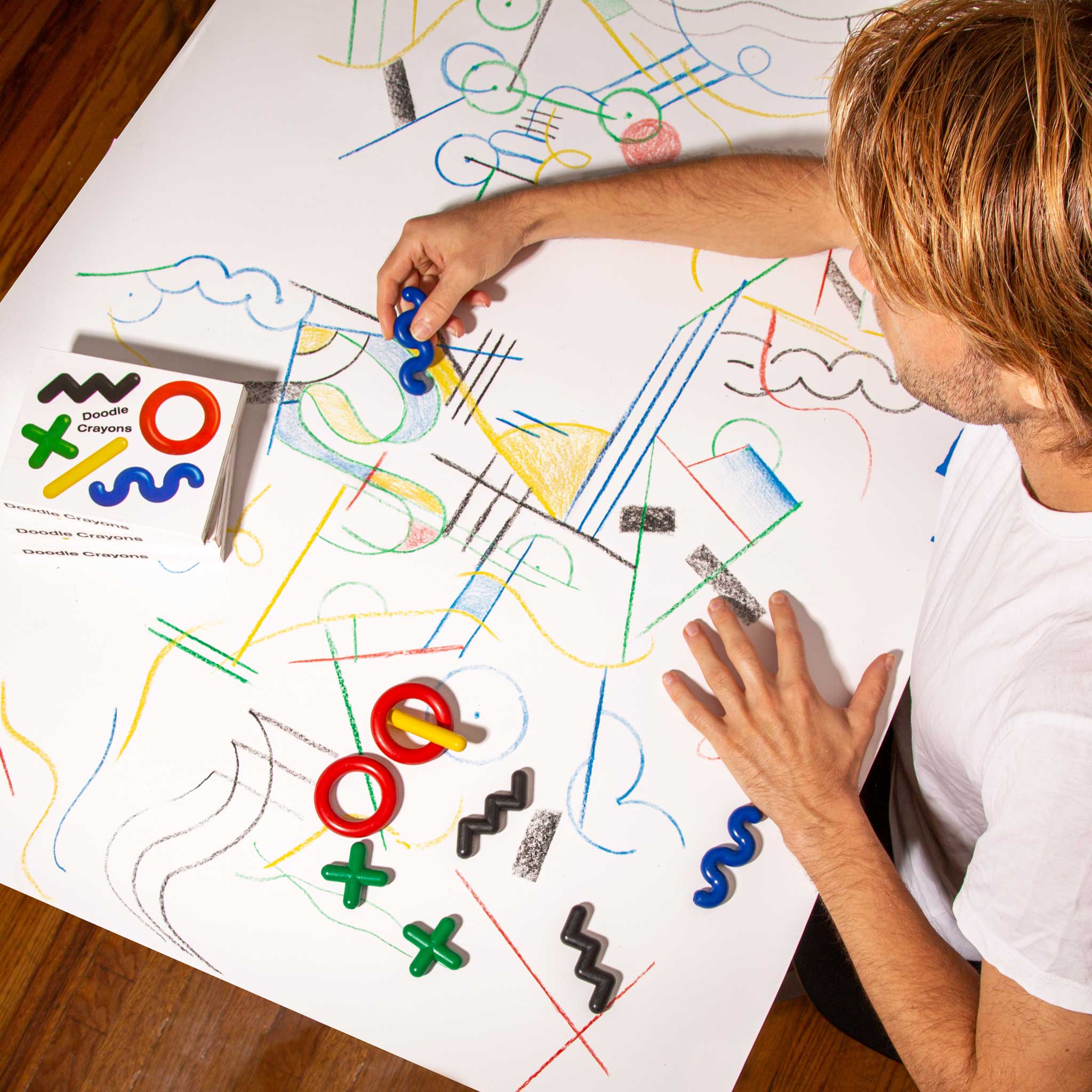 DOODLE CRAYONS | 5er Color Set | WACHS MALWERKZEUG | Nikolas Bentel | Areaware