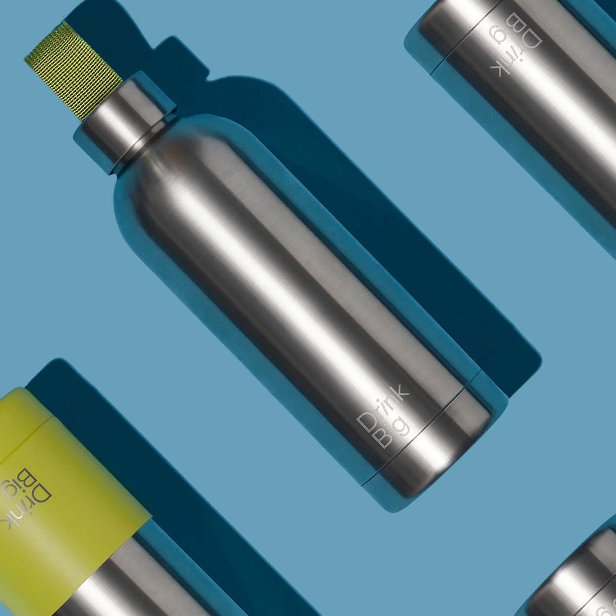 DRINKBIG | Edelstahl TRINKFLASCHE | 500 ml Isolierflasche f. Kohlensäure geeignet | BPA- & rostfrei - Charles & Marie