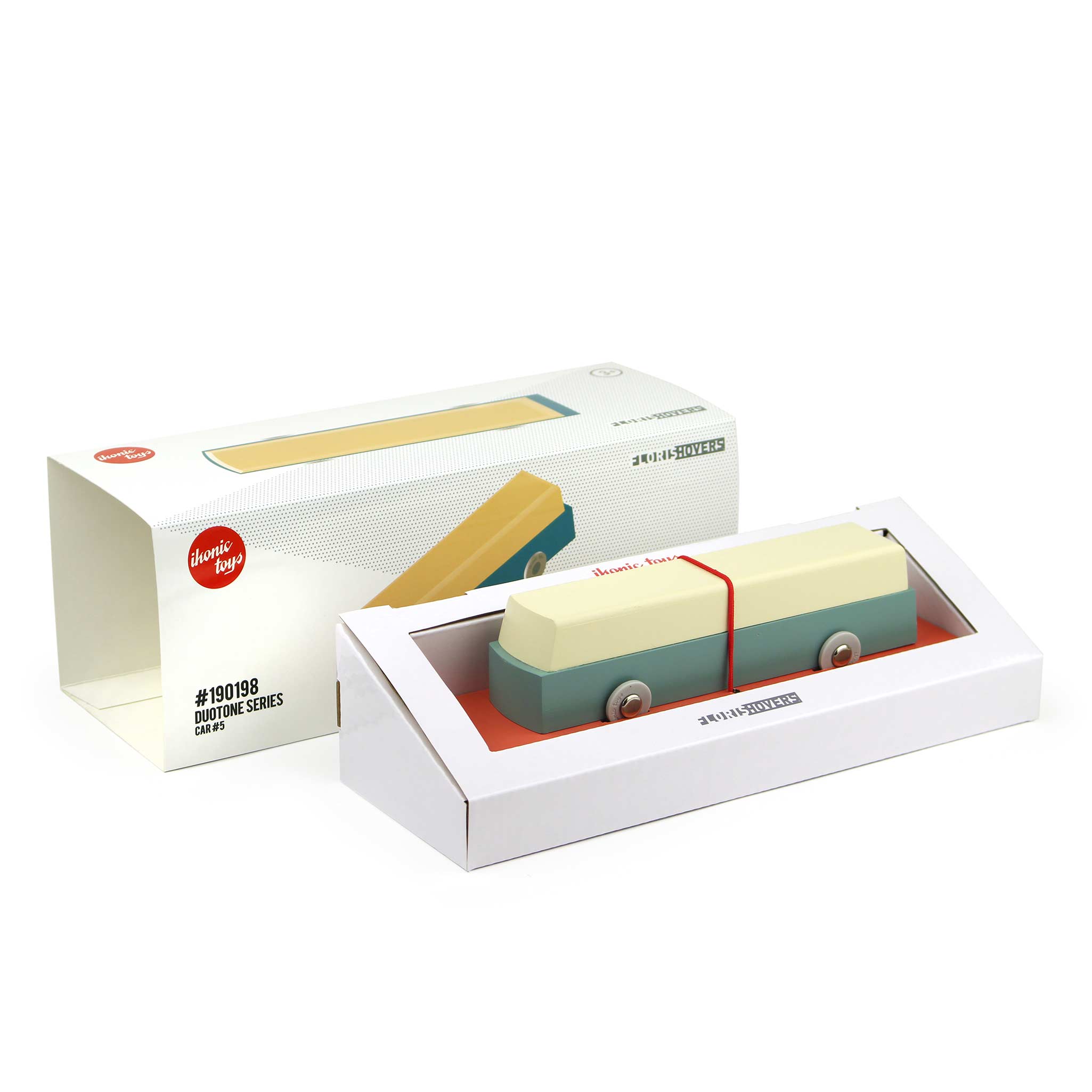 DUOTONE CAR BUS #5 | Design-SPIELZEUGAUTO aus Holz | Floris Hovers | Ikonic - Charles & Marie