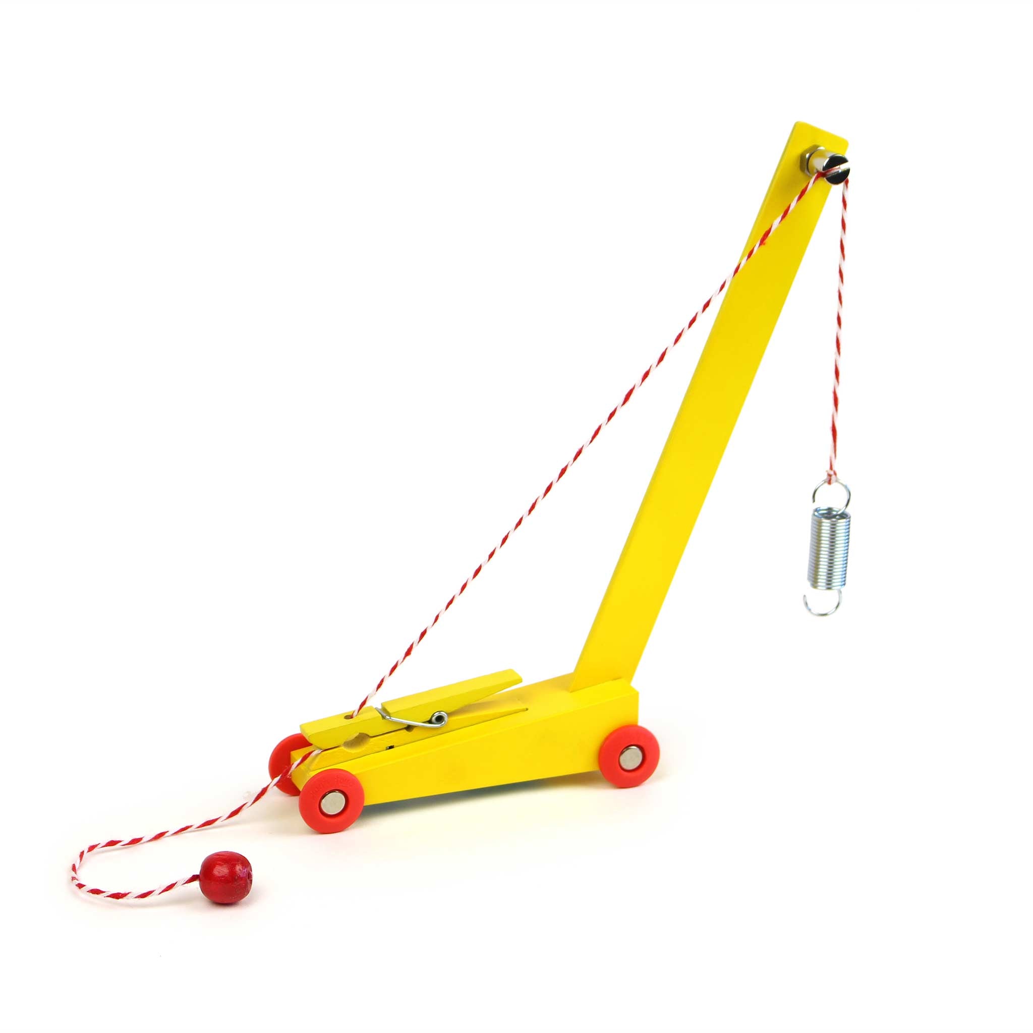 DUOTONE CAR YELLOW CRANE | Gelber SPIELZEUG-KRAN aus Holz | 200 Stck. Limited Edition | Floris Hovers | Ikonic - Charles & Marie