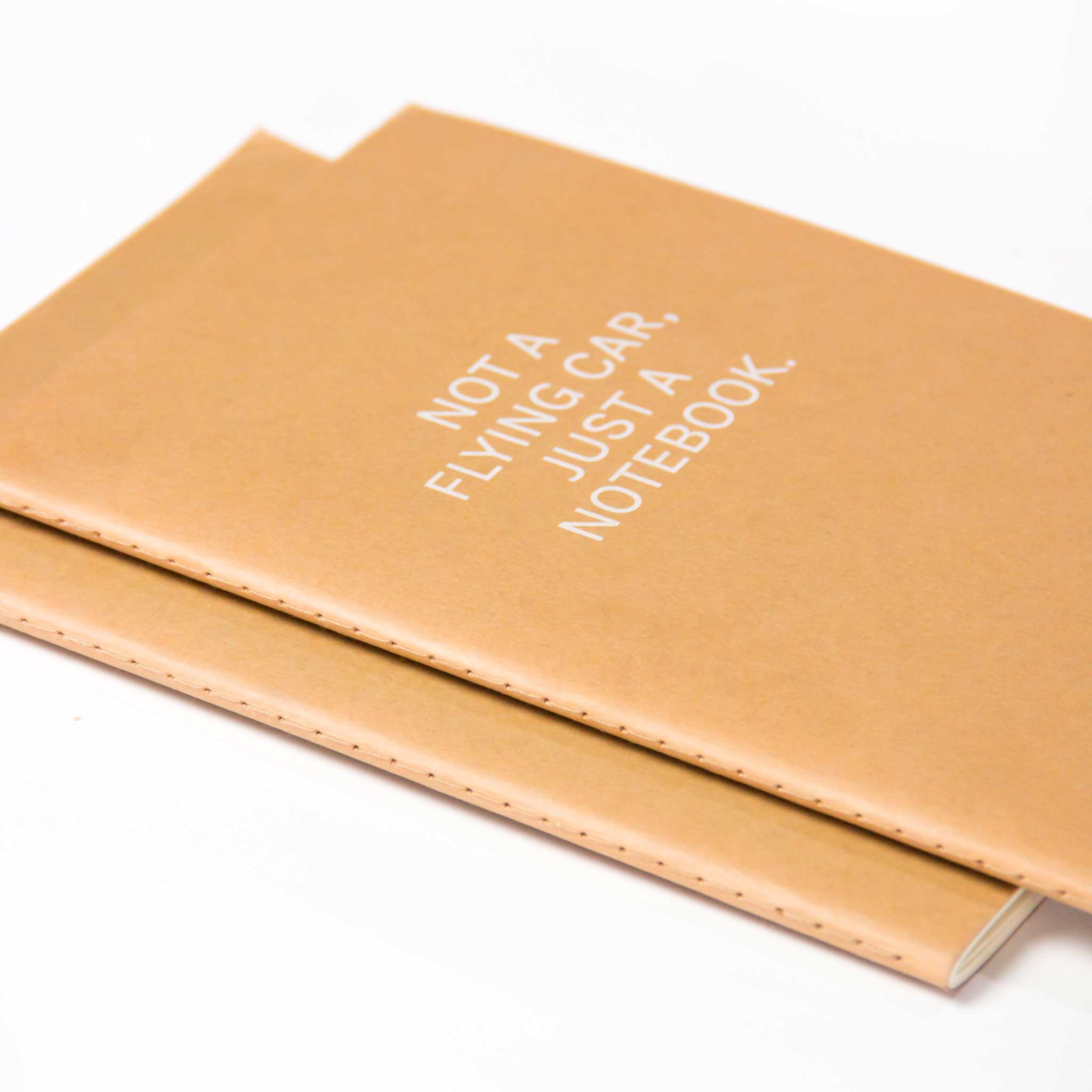 NOT A FLYING CAR... | Beiges Kraftpapier NOTIZBUCH | A5 Punktraster | Octàgon Design - Charles & Marie