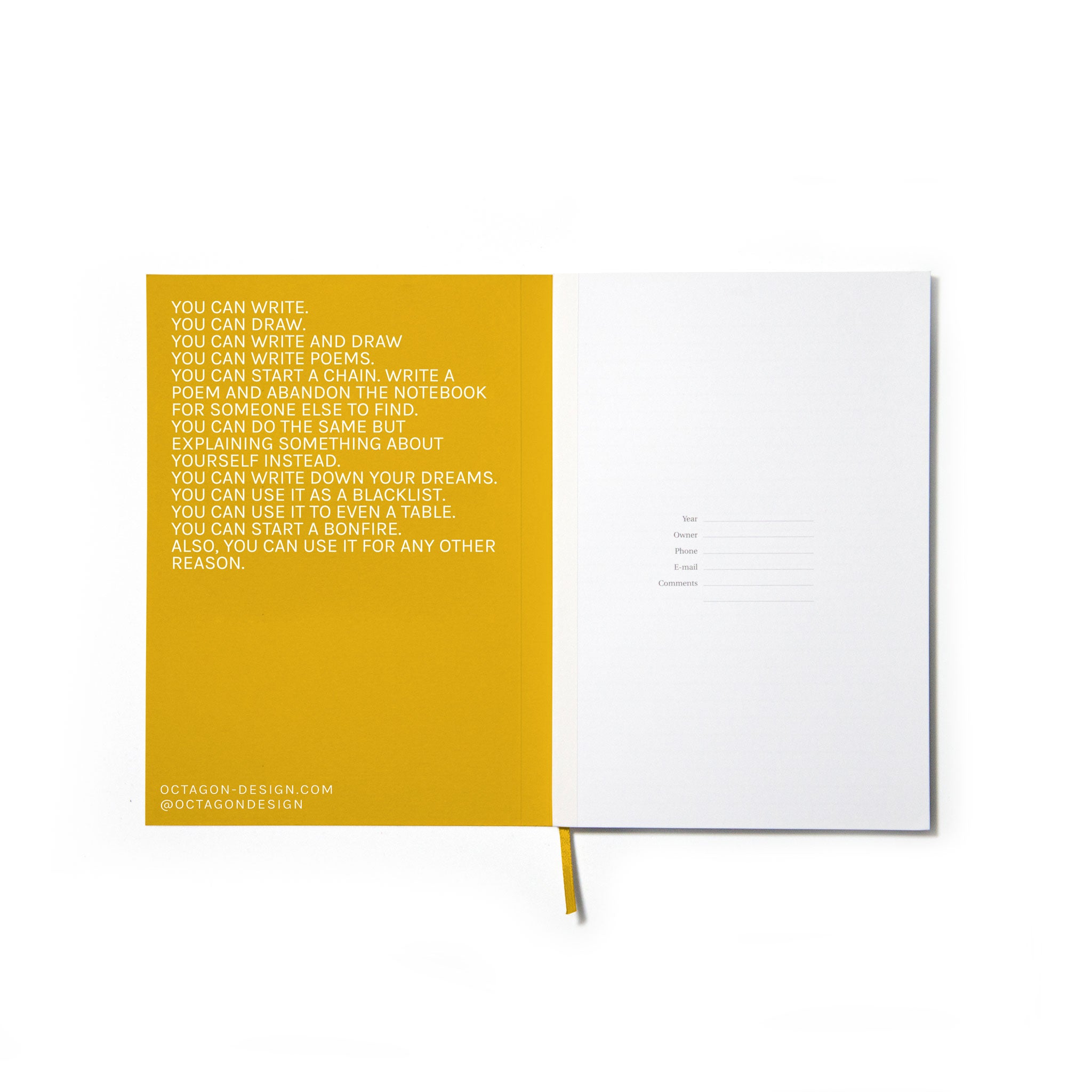 FUN | Oranges NOTIZBUCH | A5 mit Punktraster | Octàgon Design - Charles & Marie