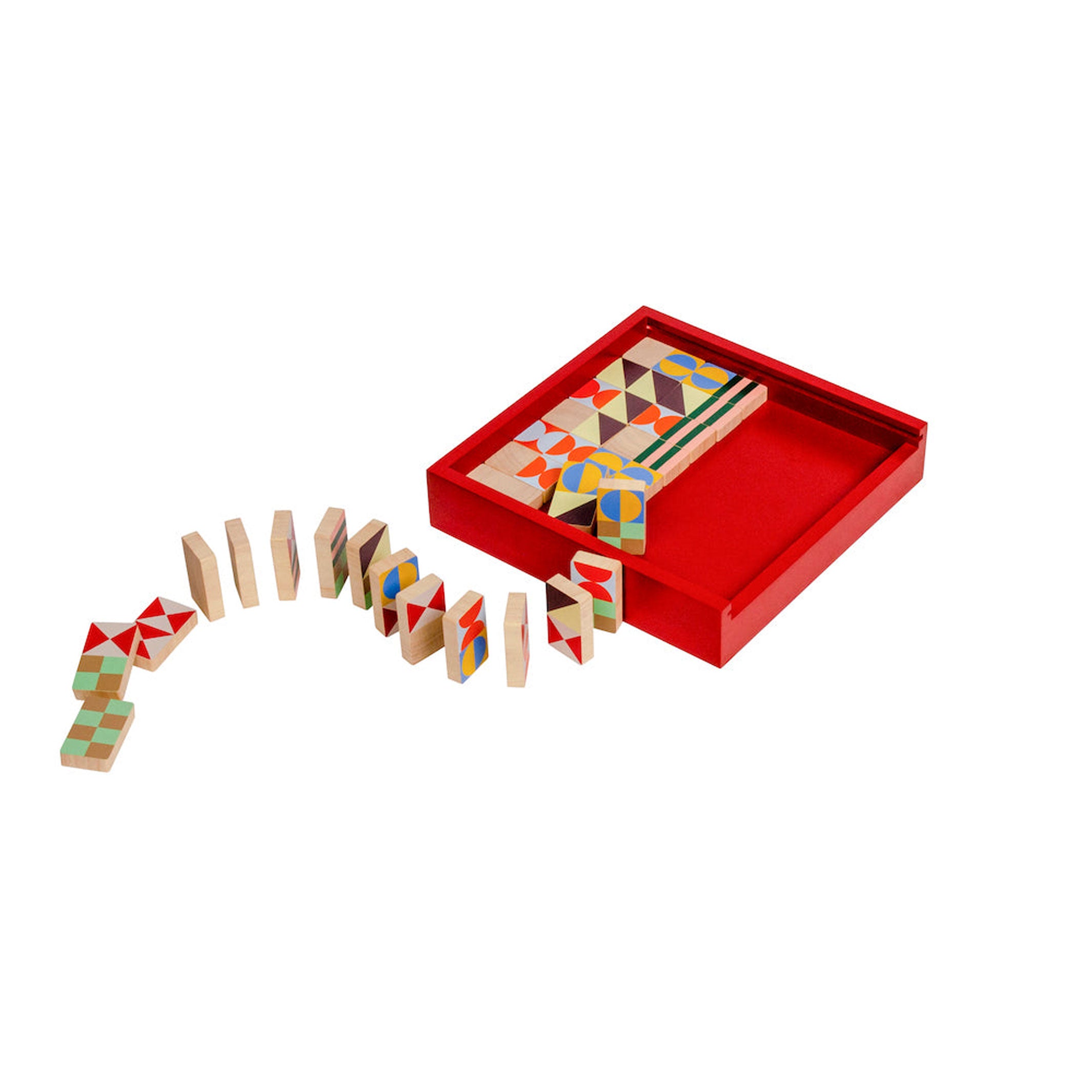 GEO PATTERN DOMINOES | Holz-DOMINO SPIEL m. 28 Steinen | Panisa Khunprasert | MoMA