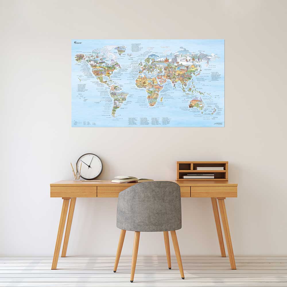 HIKING MAP | Illustrierte WANDER WELTKARTE | Awesome Maps - Charles & Marie