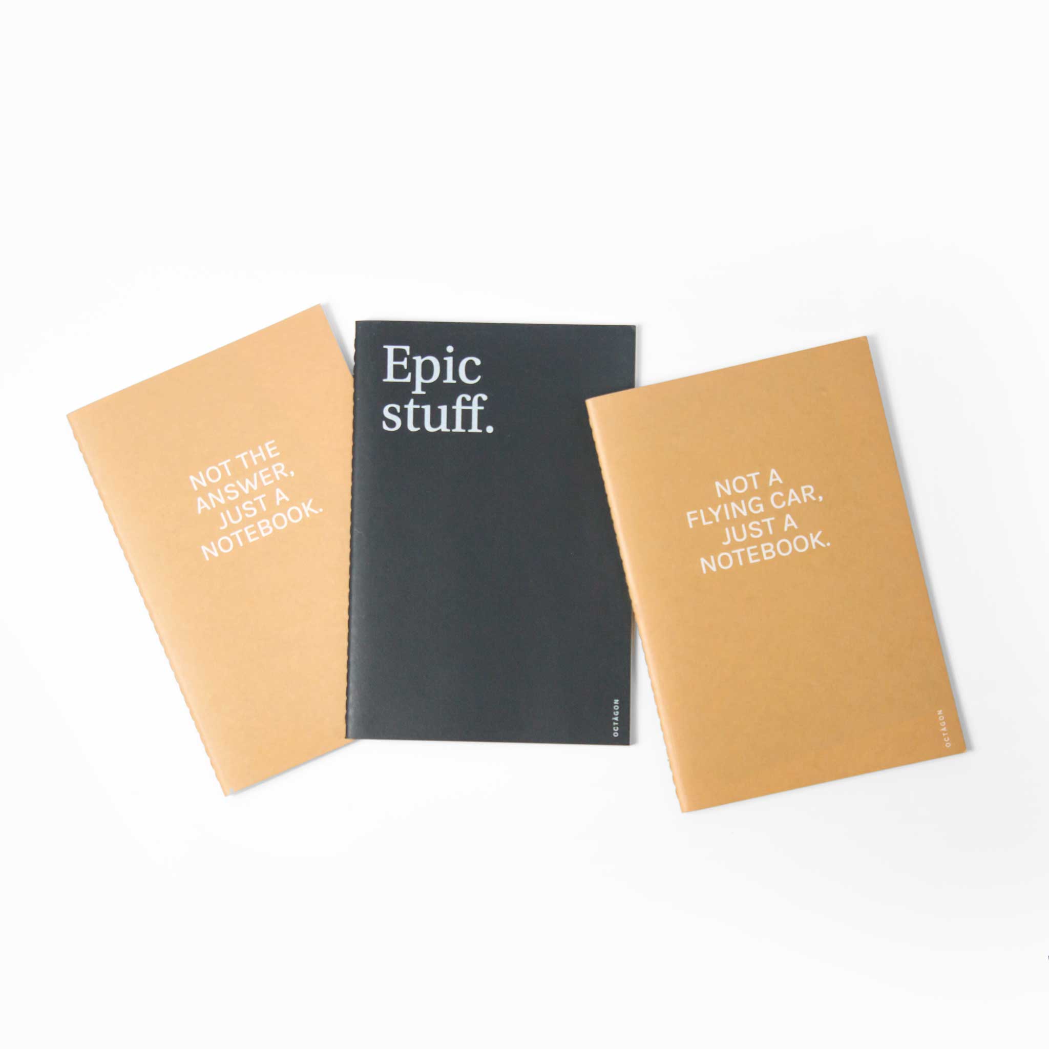 NOT A SELF-HELP QUOTE... | Beiges Kraftpapier NOTIZBUCH | A5 Punktraster | Octàgon Design - Charles & Marie