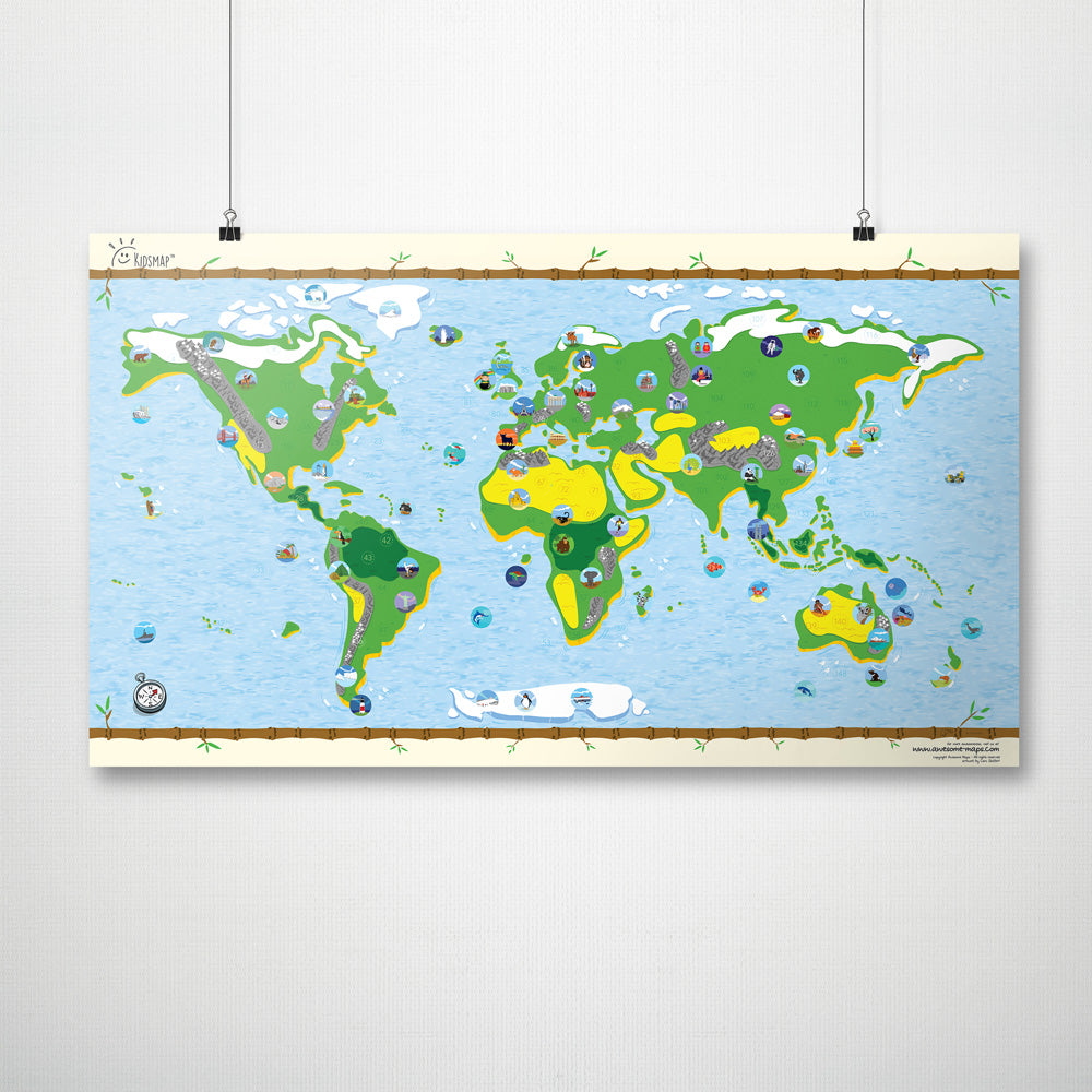 Kids Map | Interaktive Kinder-WELTKARTE | Awesome Maps - Charles & Marie
