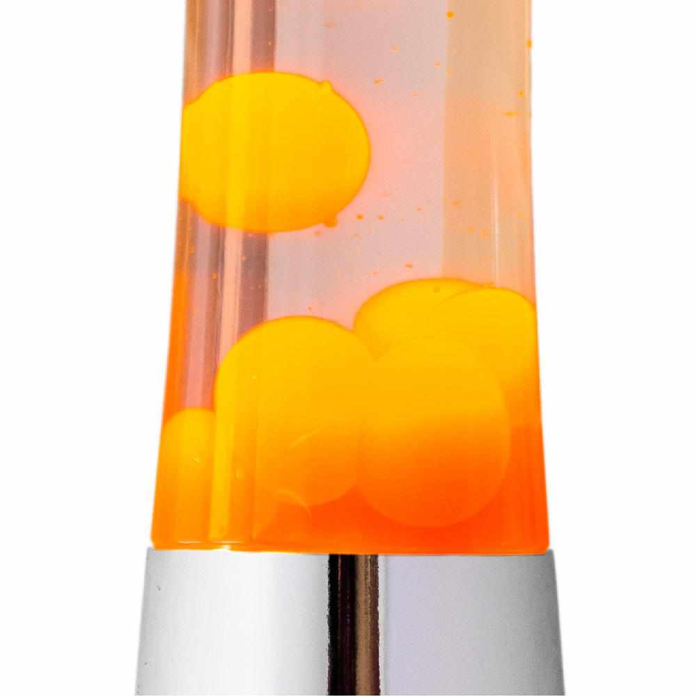 LAVALAMP | Chrome base with amber lava | Fisura