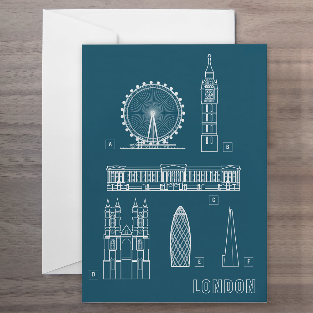 STRUCTURES of LONDON | GRUßKARTE | Pop Chart Lab - Charles & Marie