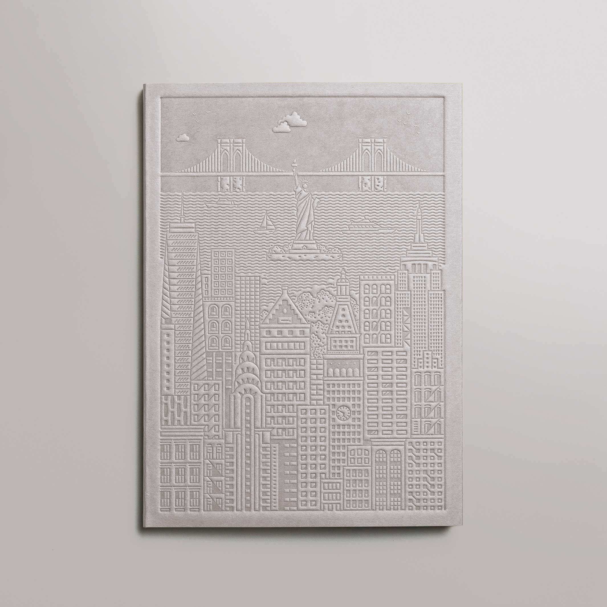 NEW YORK NOTEBOOK - graues Notizbuch - 18x13 cm & 128 Seiten | the city works