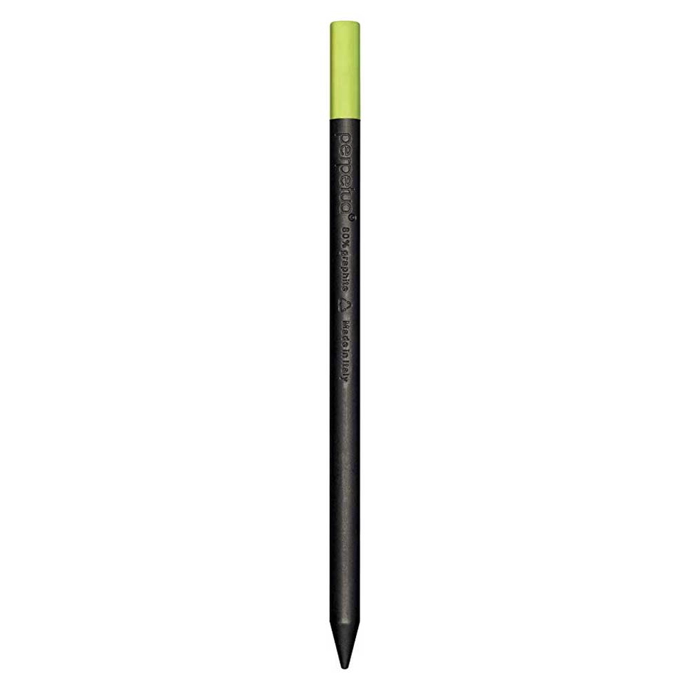 perpétue le CRAYON | Crayon design noir en graphite recyclé avec gomme de couleur | Marta Giardini