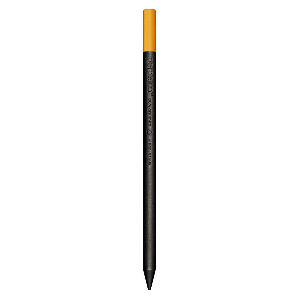 perpétue le CRAYON | Crayon design noir en graphite recyclé avec gomme de couleur | Marta Giardini