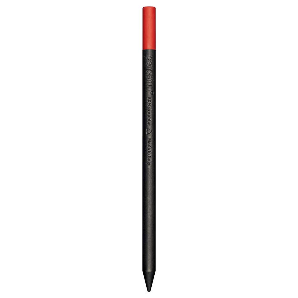 perpétue le CRAYON | Crayon design noir en graphite recyclé avec gomme de couleur | Marta Giardini