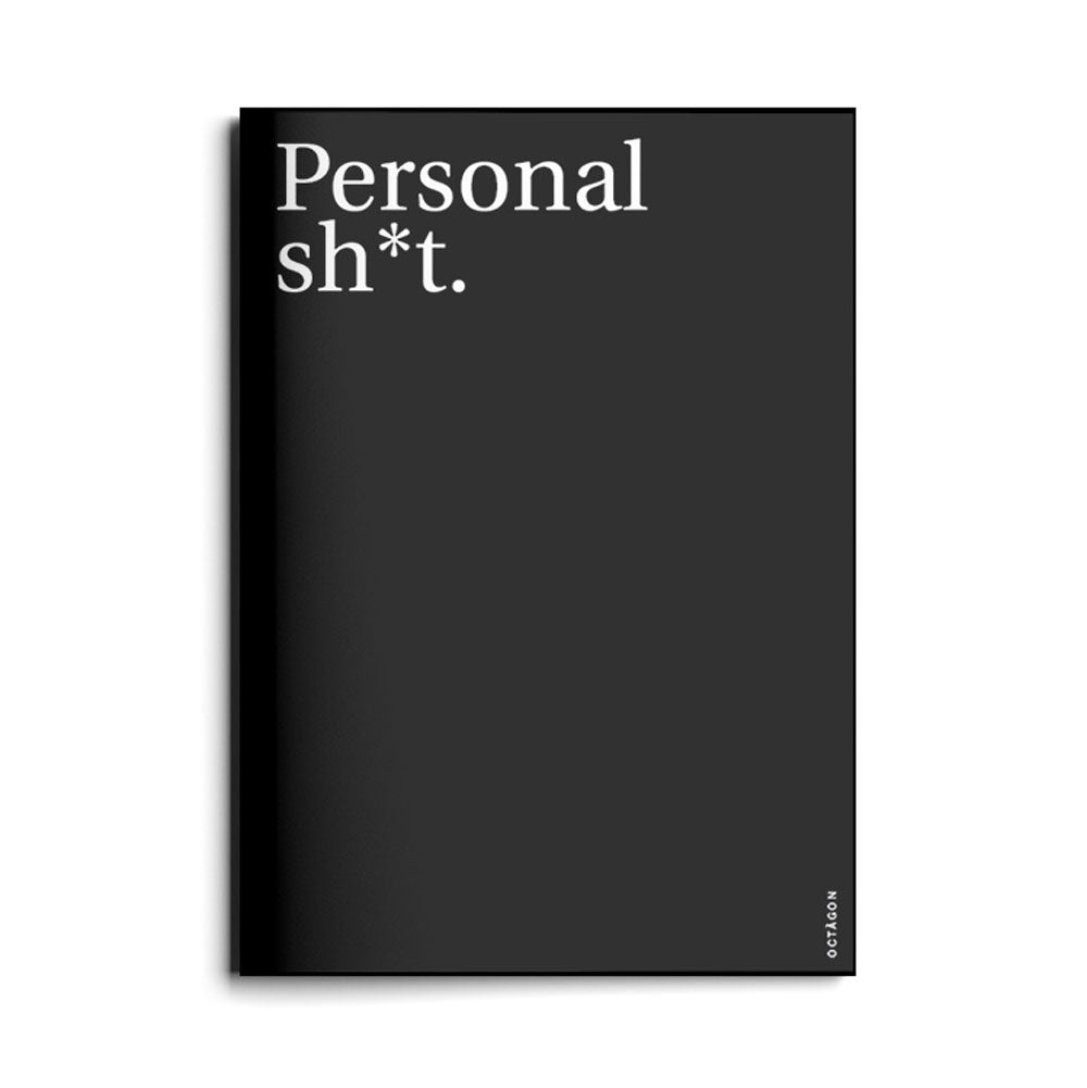 PERSONAL SH*T | Schwarzes NOTIZBUCH | A5 | Octàgon Design - Charles & Marie