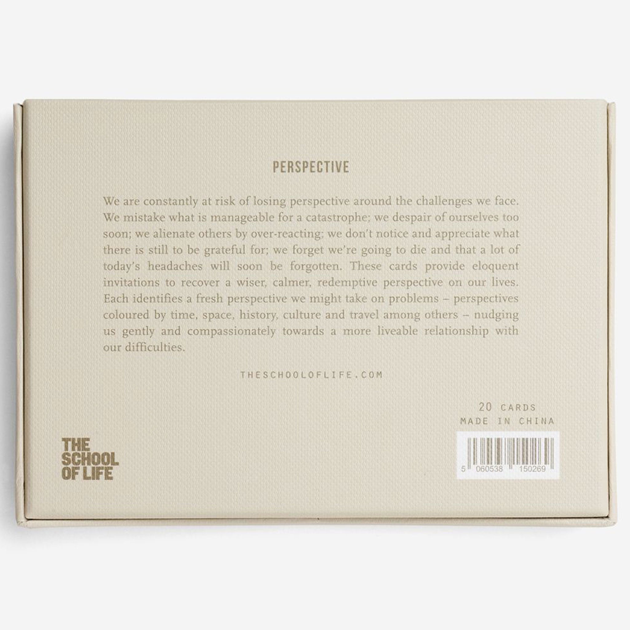 CARDS FOR PERSPECTIVE | ENSEMBLE DE 20 CARTES | Édition anglaise | The School of Life