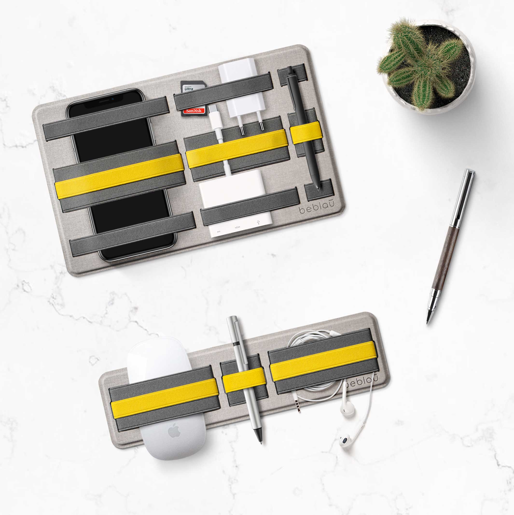 SHIFT PRO | klebbarer Laptop-ORGANIZER | 26x16 cm | beblau