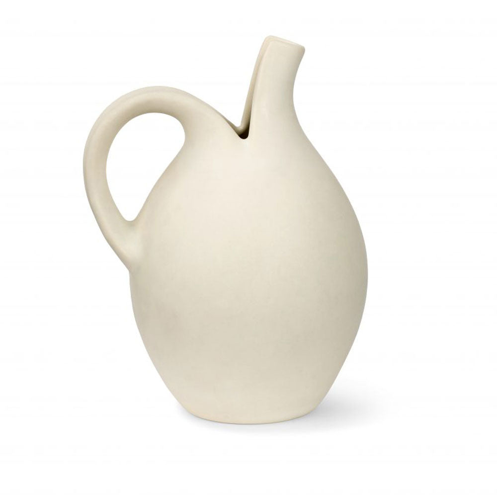 SPALTEKANDEN #64 | gebrochen weisse KARAFFE & VASE | Eva Staehr-Nielsen | Spring Copenhagen