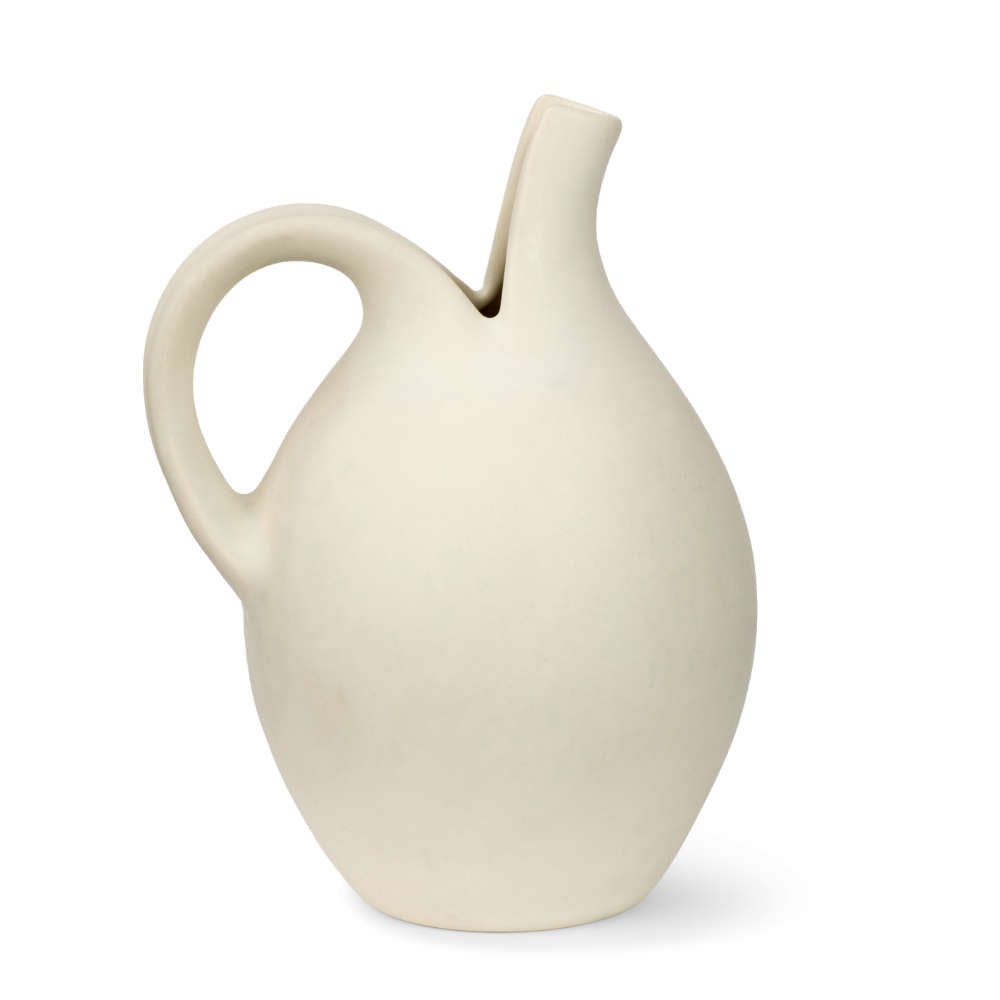 SPALTEKANDEN #64 | gebrochen weisse KARAFFE & VASE | Eva Staehr-Nielsen | Spring Copenhagen