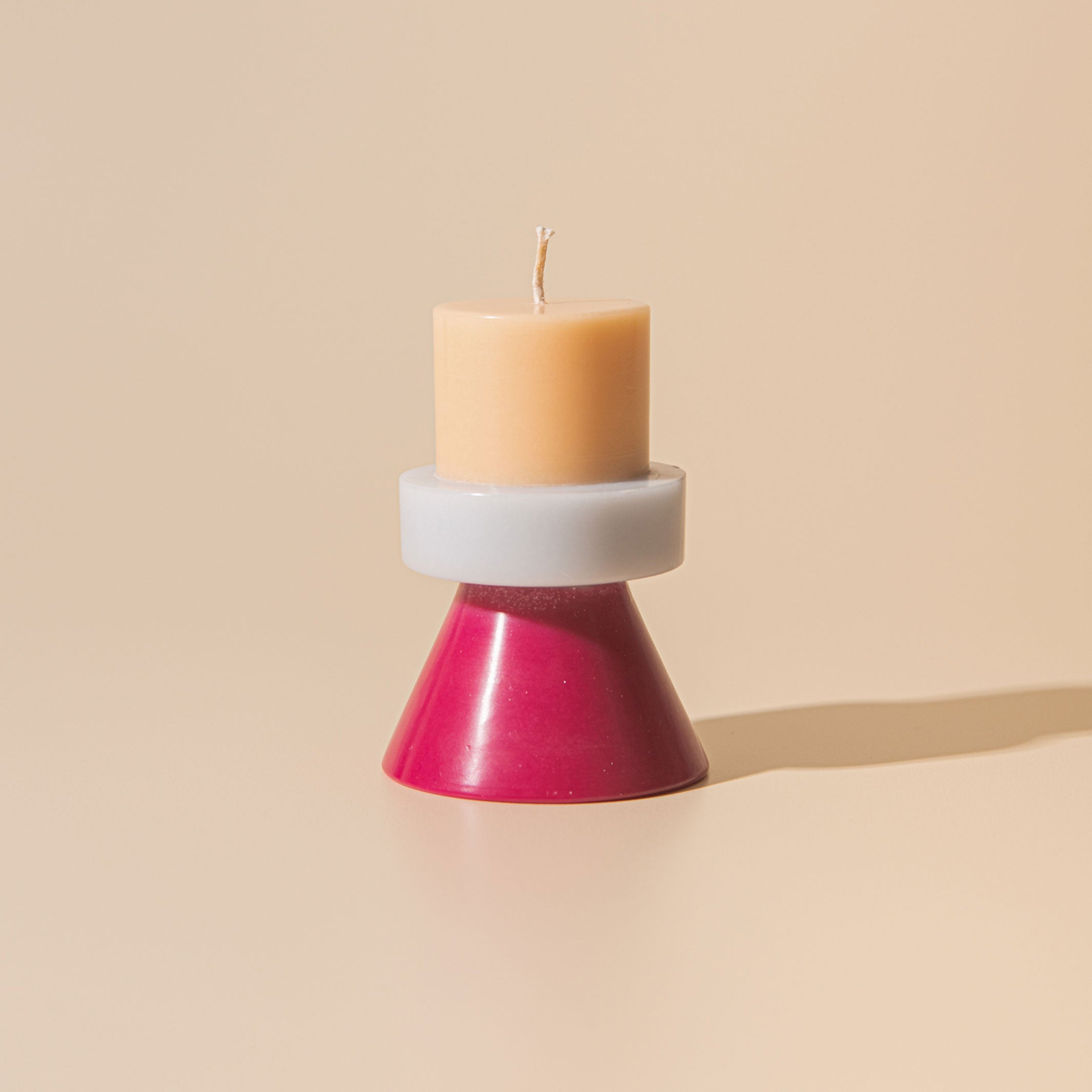 STACK CANDLE MINI | KERZE in Farben peach-lilac-ruby | 20 Std. Brenndauer | YOD AND CO