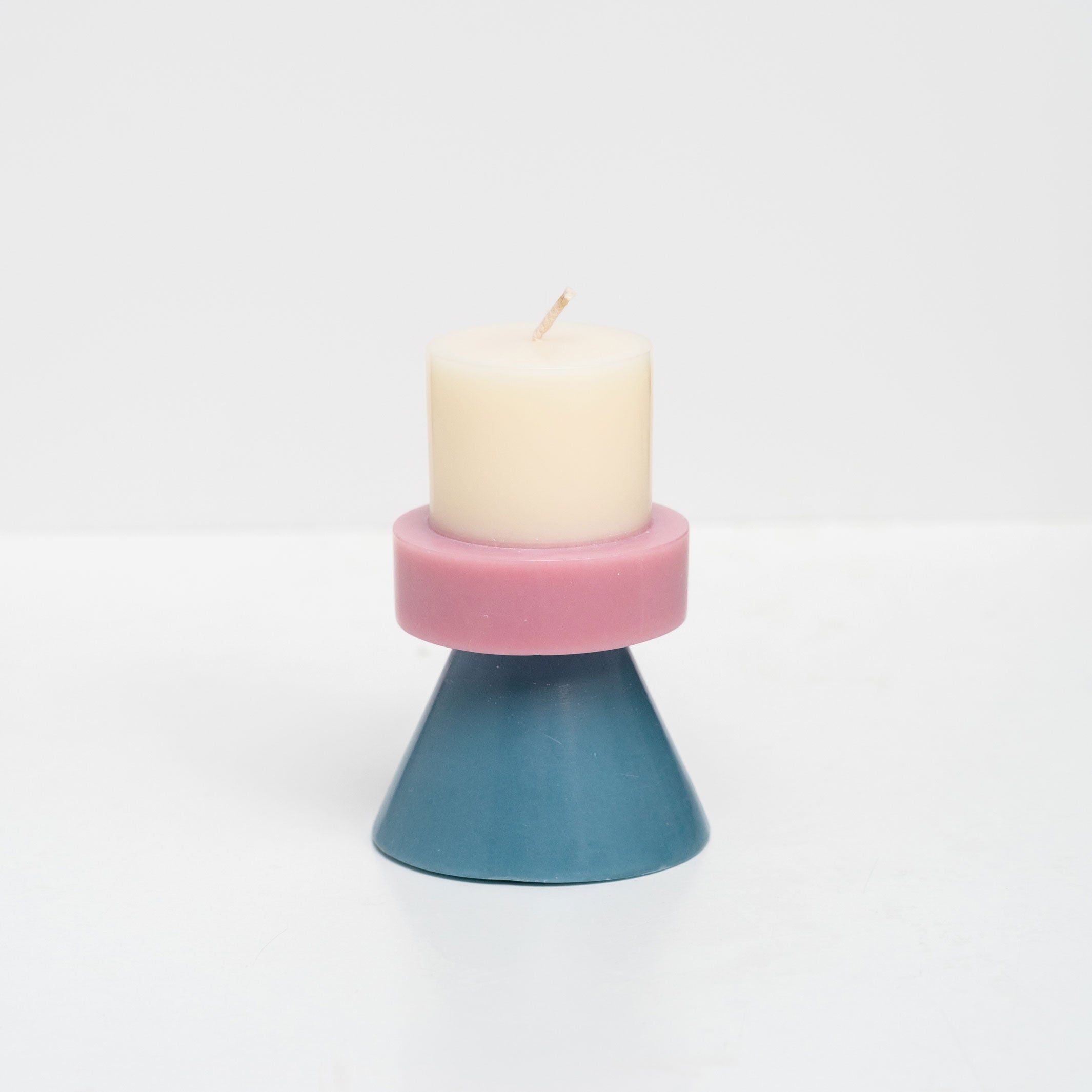 STACK CANDLE MINI | KERZE in Farben ivory-lavender-bluegrey | 20 Std. Brenndauer | YOD AND CO