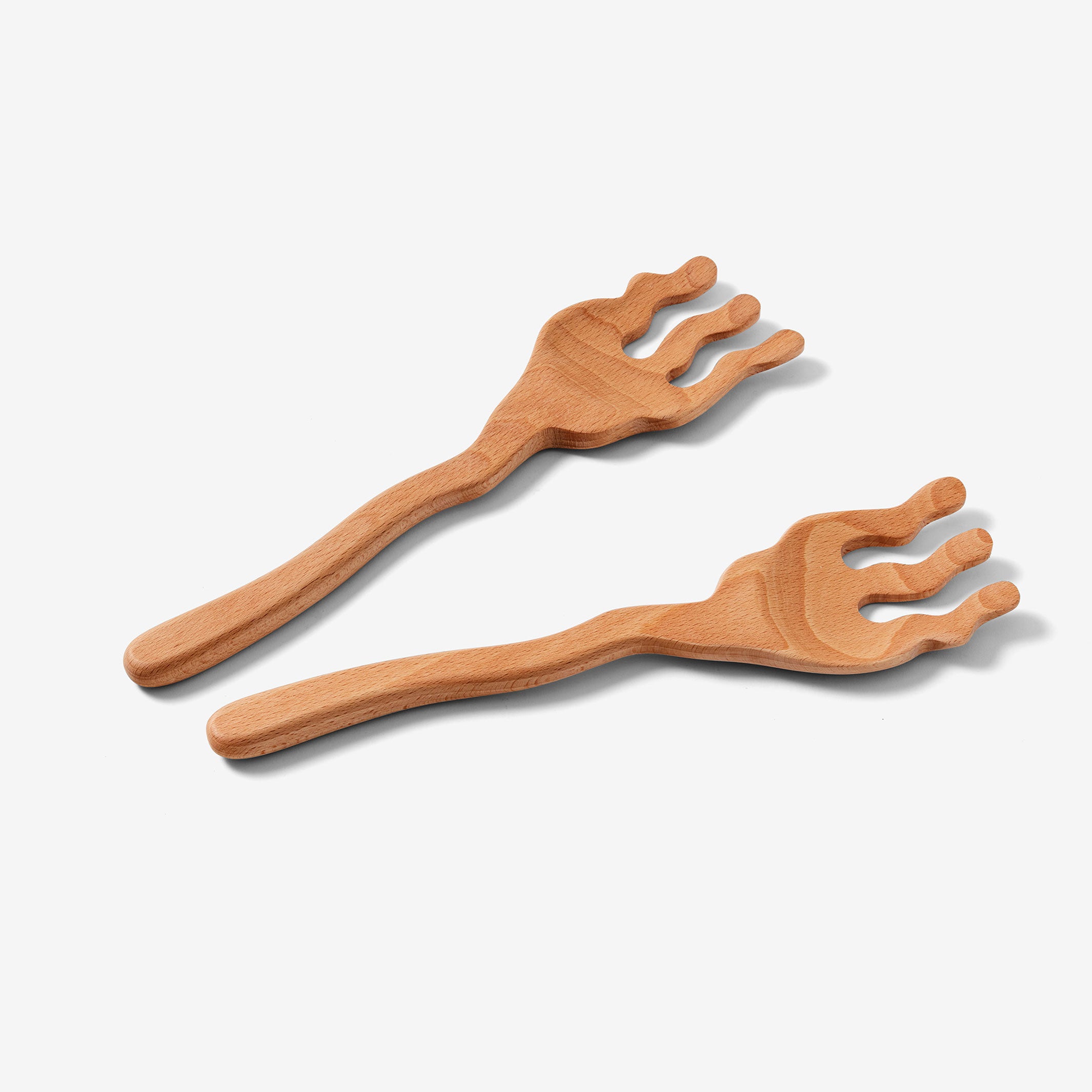 SERVING FRIENDS Wavy | WOODEN SPOONS & SALAD SERVER | Selena Liu | Areaware