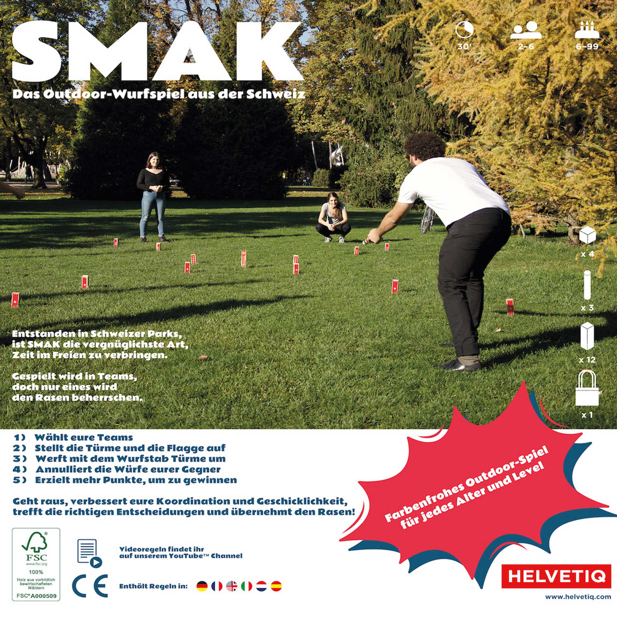 SMAK | OUTDOOR-WURFSPIEL | Helvetiq - Charles & Marie