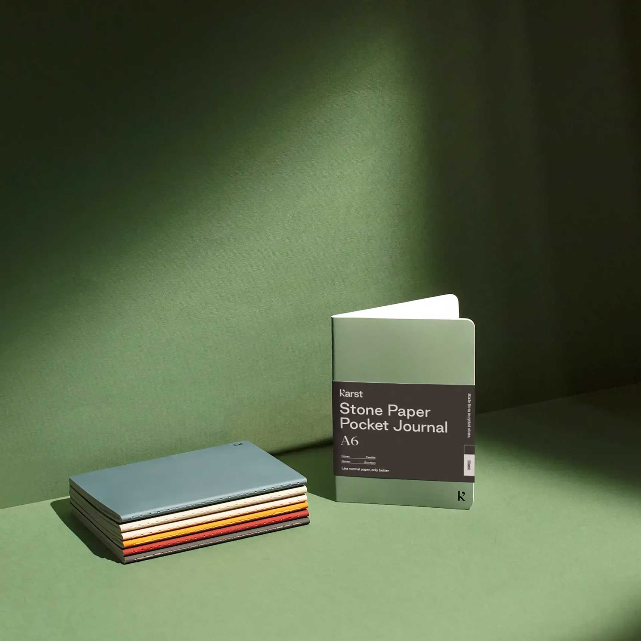 JOURNAL de poche à couverture souple | Petit CARNET | A6 vierge | Papier de pierre karstique