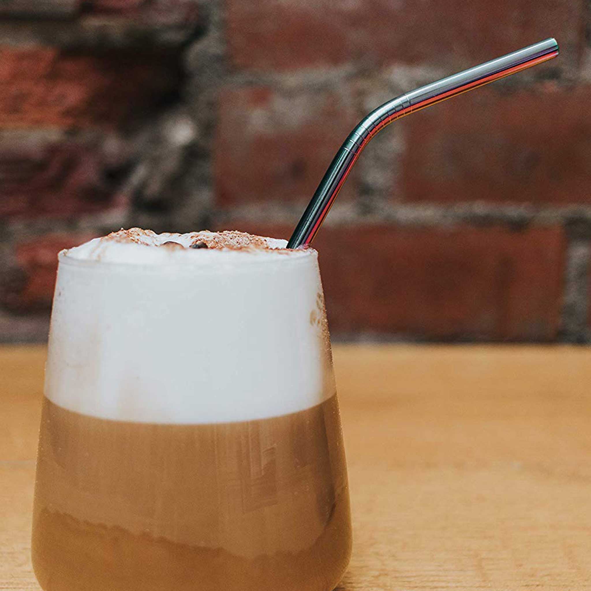 PAILLES EN MÉTAL | PAILLES À BOIRE en lot de 4 avec brosse de nettoyage | Fisura