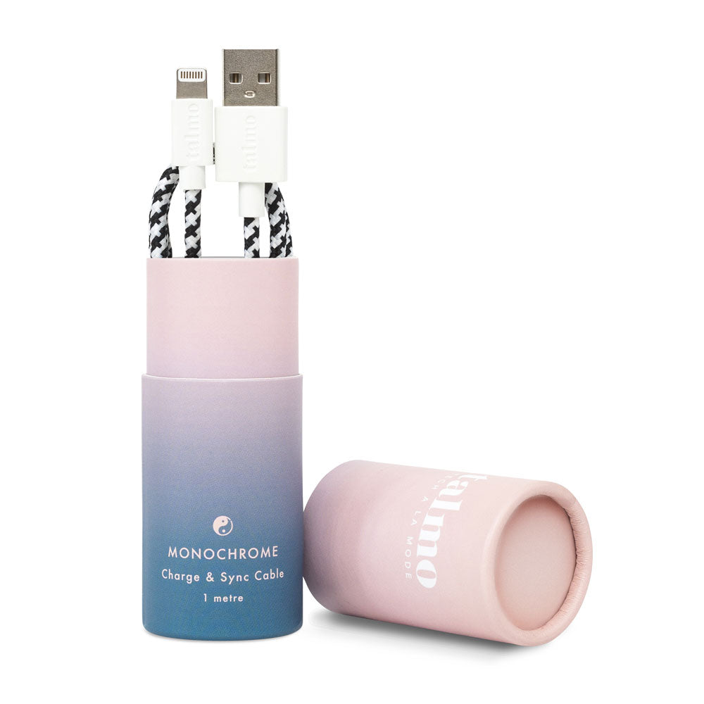 iPHONE USB zu Lightning Textil-VERBINDUNGS- & LADEKABEL | 100cm | talmo - Charles & Marie