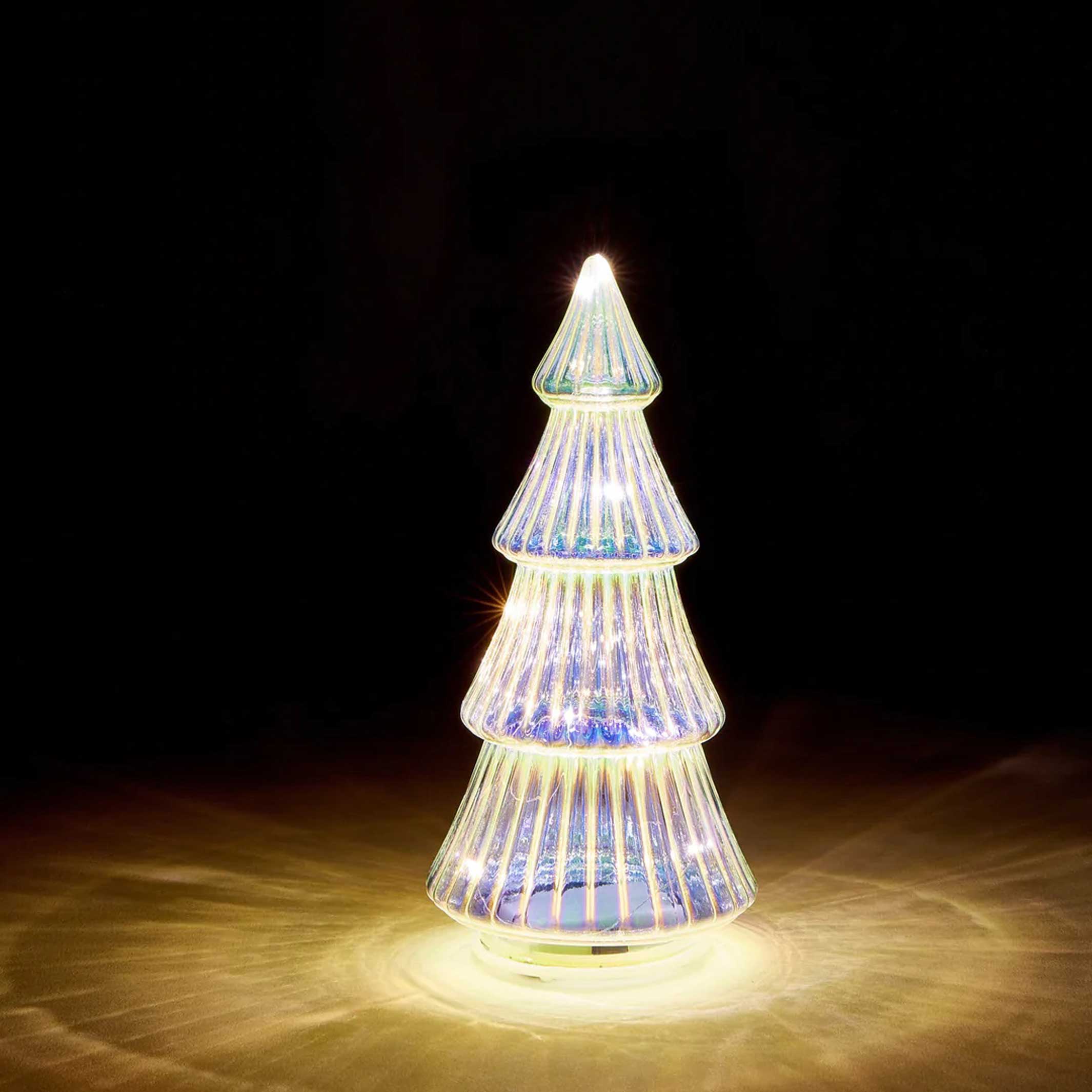 Large Colorful LED GLASS LIGHTED TREES | große Glas-TANNENBÄUME mit LED Beleuchtung | 5er Set |  MoMA