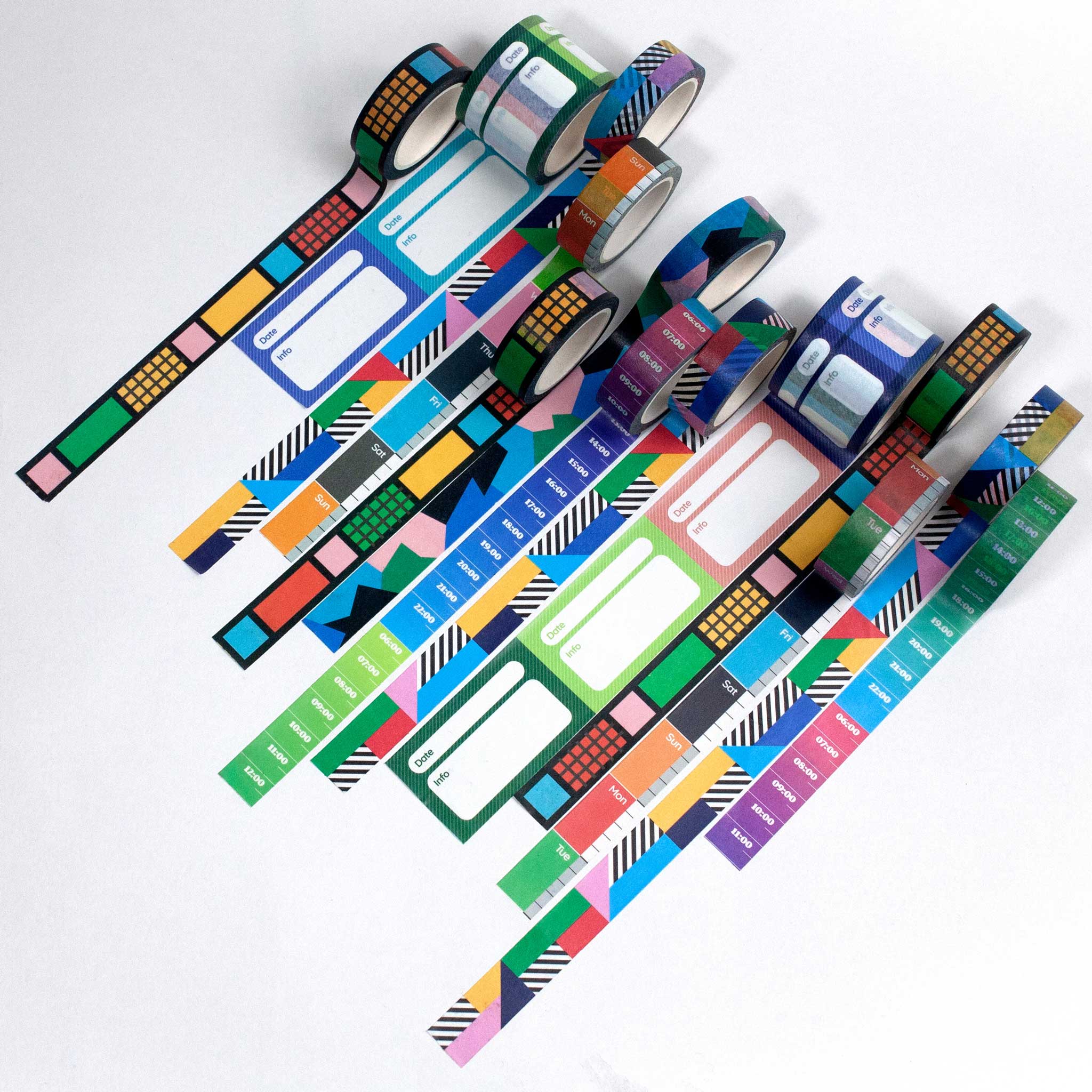 Washi DAYS sur un ROULEAU | RUBAN DE MASQUAGE | jour en heures | nolki