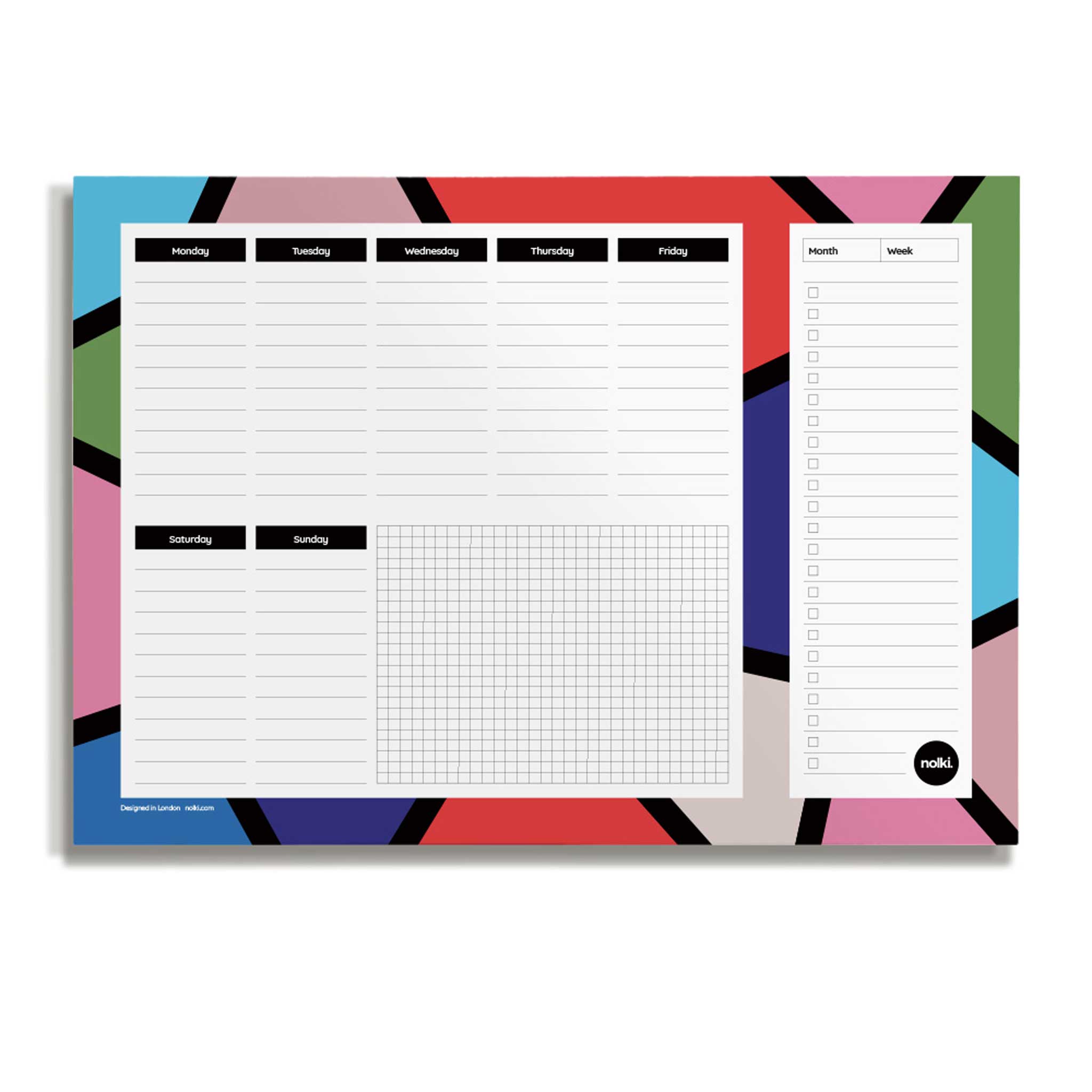 WEEK DESKPAD & PLANNER Aurora | WOCHEN SCHREIBUNTERLAGE | A4 & 50 Seiten | nolki