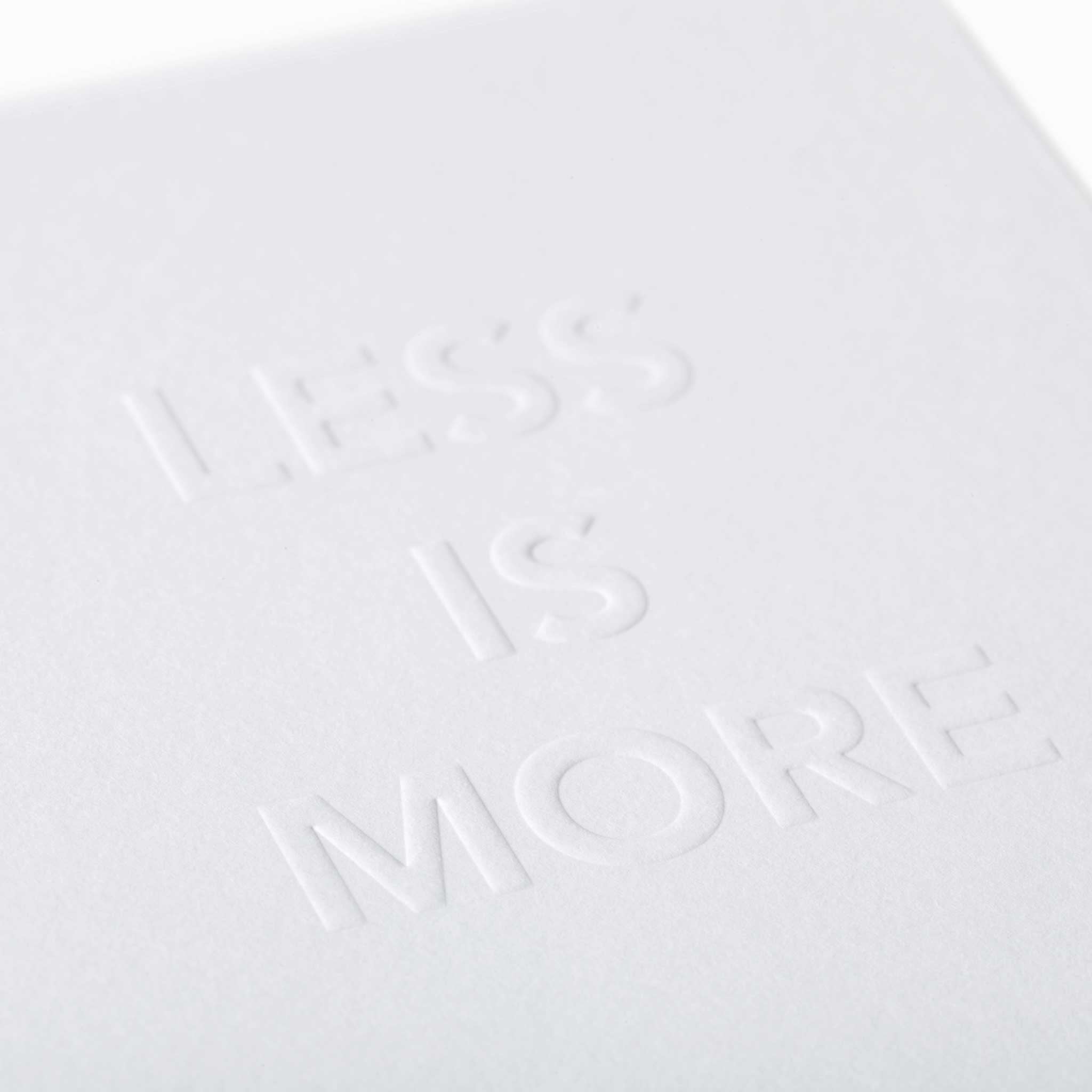 LESS IS MORE | GRUSSKARTE | Architekten Zitate | 10x15 cm | Cinqpoints