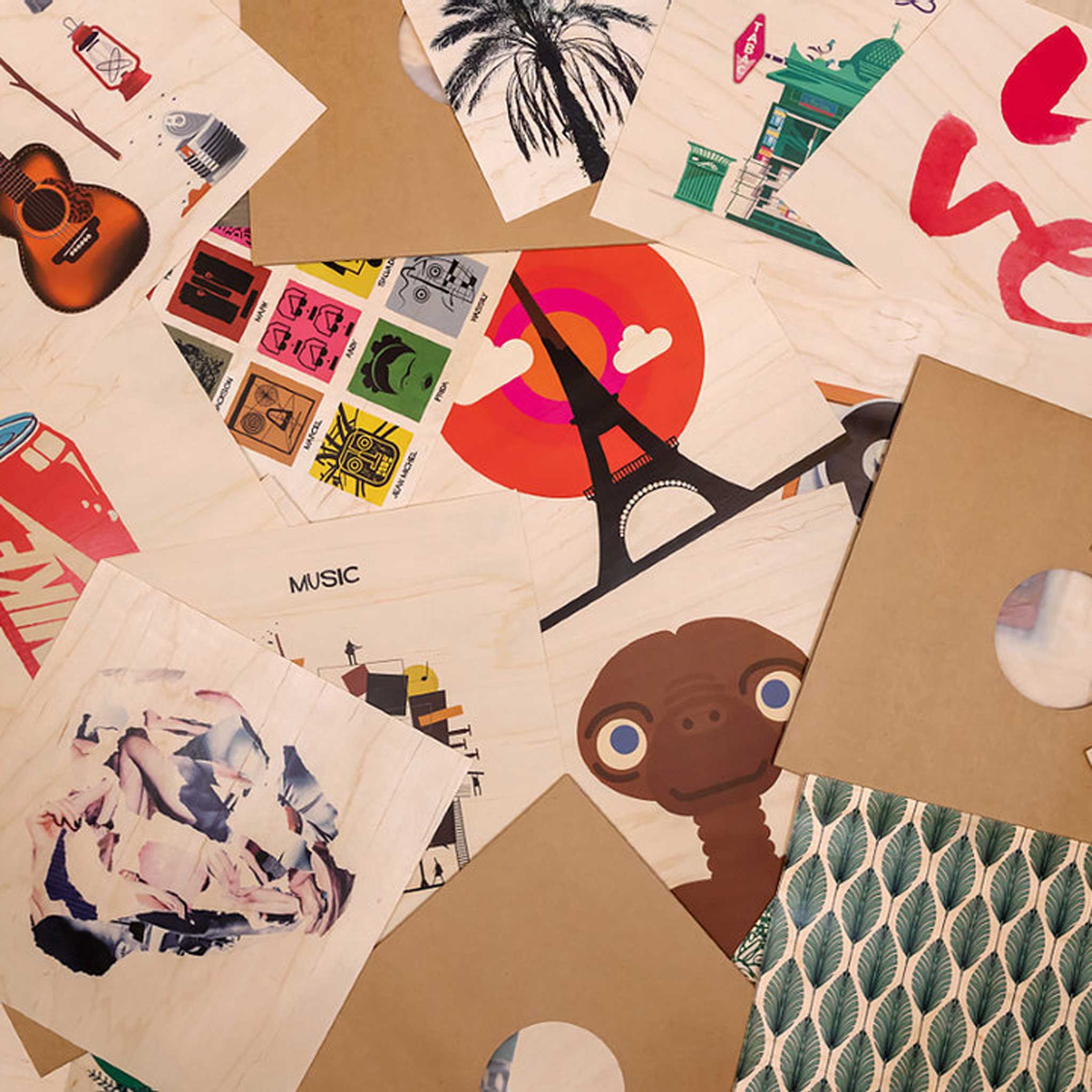 HELLO 80's MAC | Design POSTER aus Holz | 30x30 cm | Woodhi - Charles & Marie