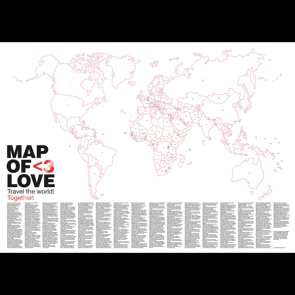 Map of Love - Lover's Worldmap by Awesome Maps