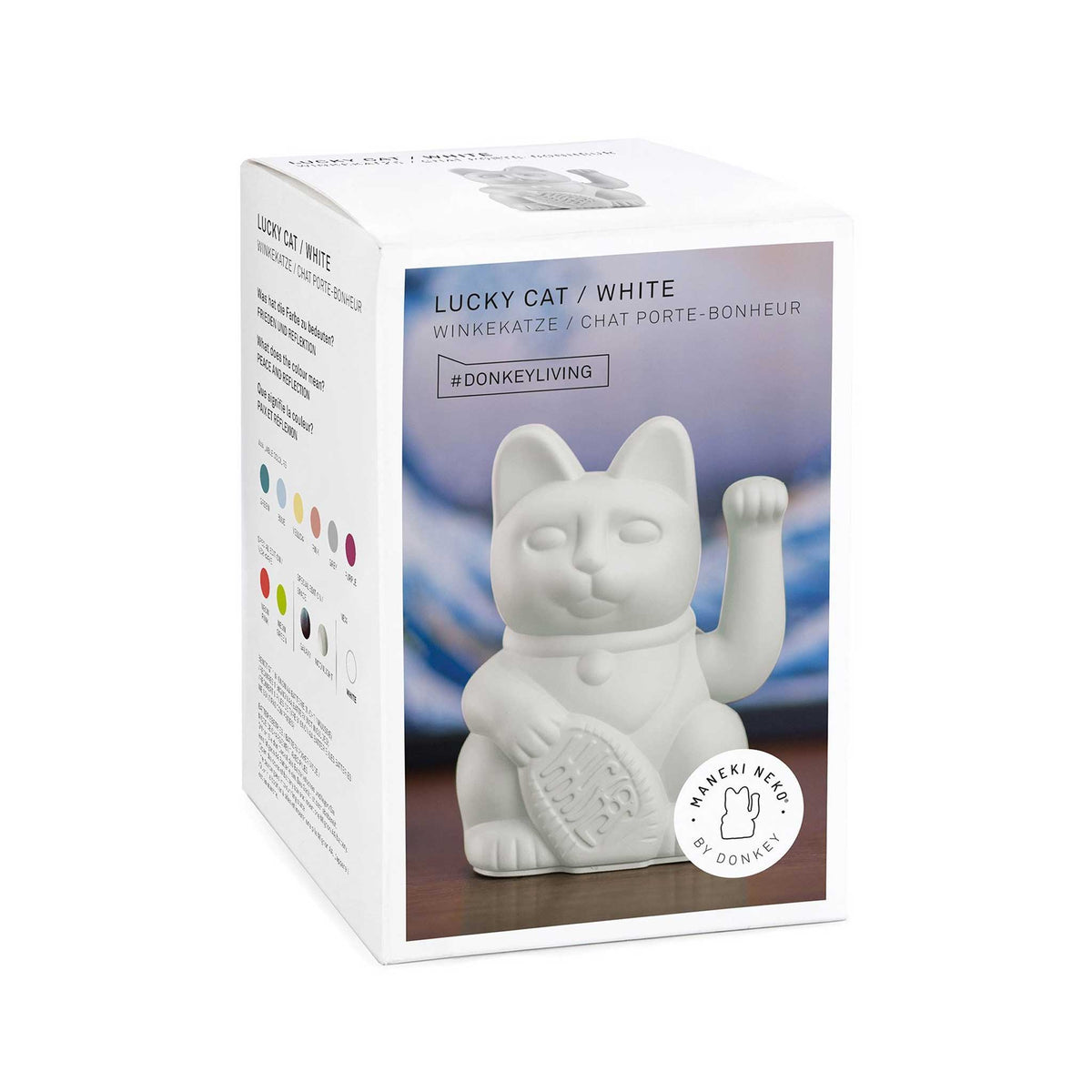 THE LUCKY CAT | white Japanese TALISMAN | Donkey Products