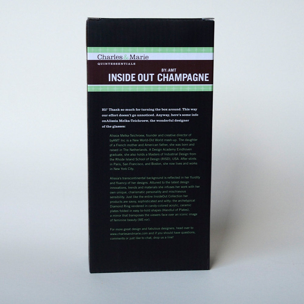 INSIDEOUT Collection - Champagne Glasses - Set of 2 - 100ml | byAMT Alissia Melka-Teichroew | Charles & Marie