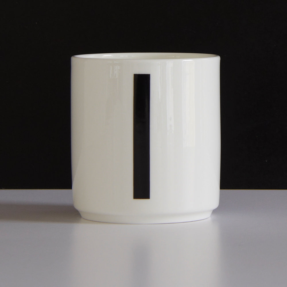 Tasse de lettres | Tasse à café et à thé | Typographie v. Arne Jacobsen | Lettres de conception