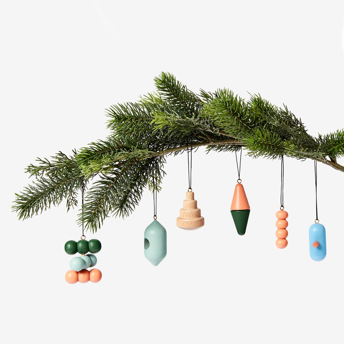 ORNAMENTS - KERSTBOOMVERSIERING - 6-delige set div. kleuren & vormen | Pat Kim | Areaware